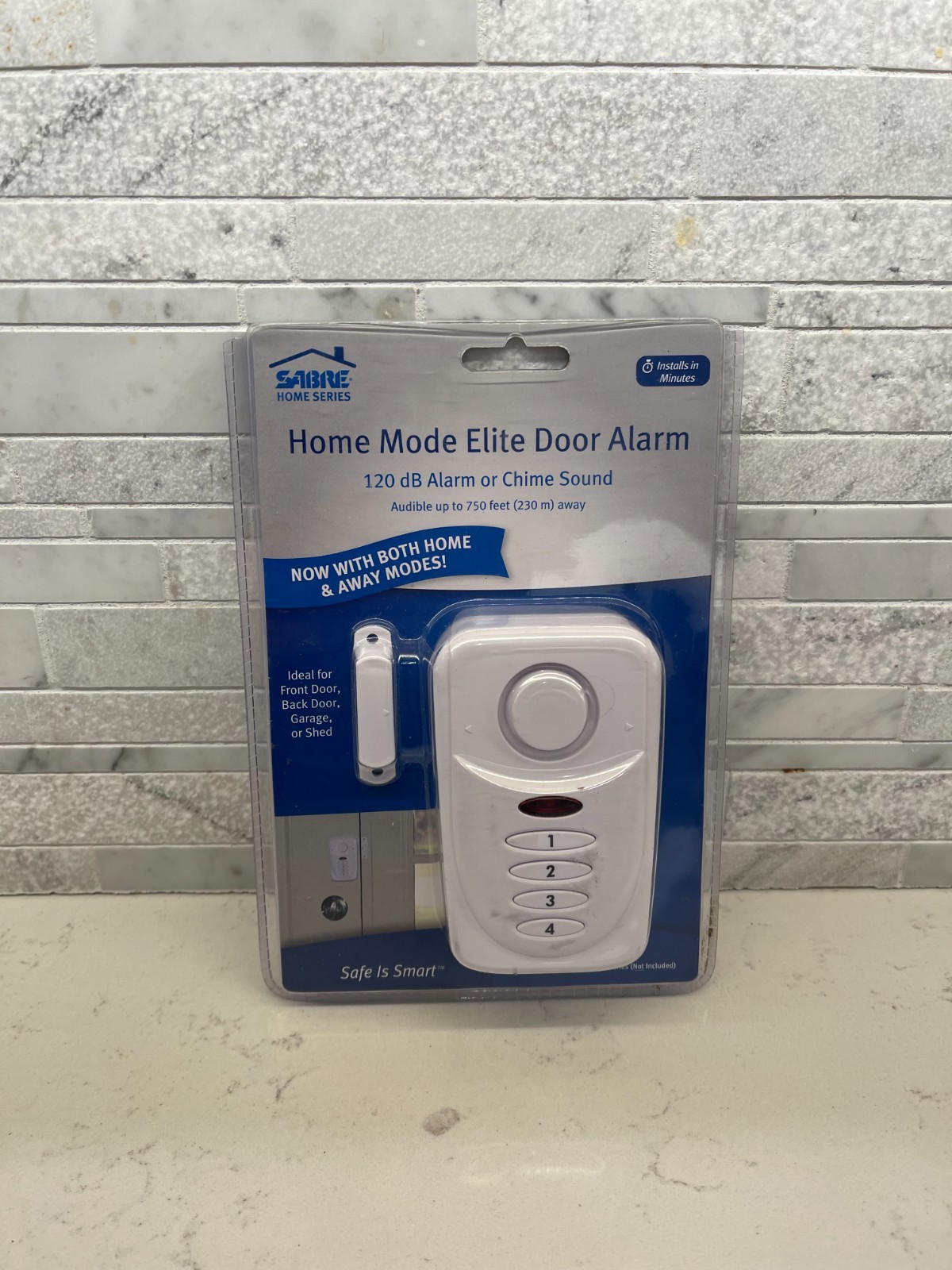 SABRE Elite Wireless Door Alarm 120dB Loud Home Security Siren Keypad Chime