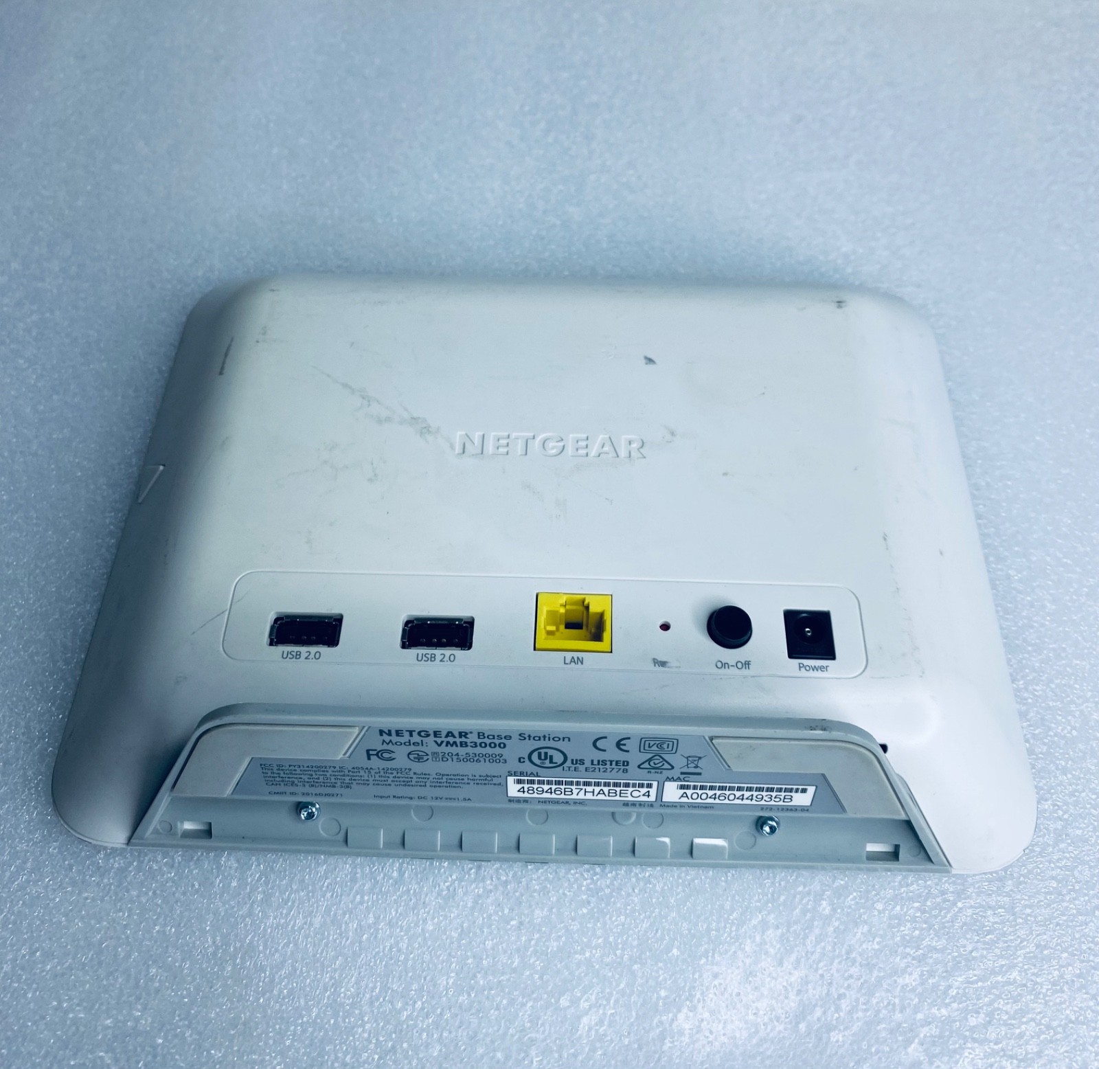 netgear Arlo VMB3000 Smart Home Base Station, White, Parts Or Repair – (READ)