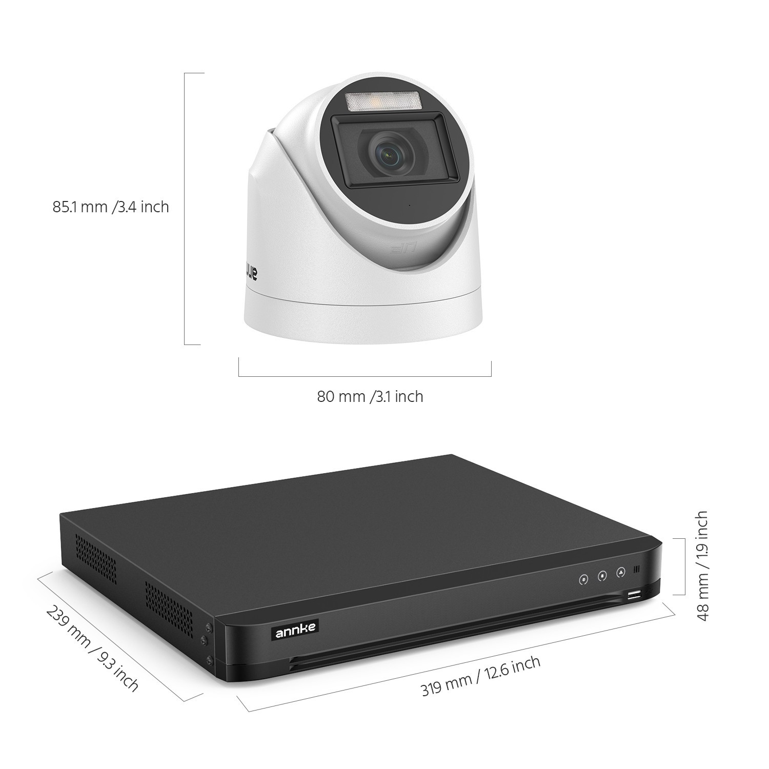 ANNKE 16CH 4K DVR 5MP Audio Security Camera System Color Night AI Motion H.265+