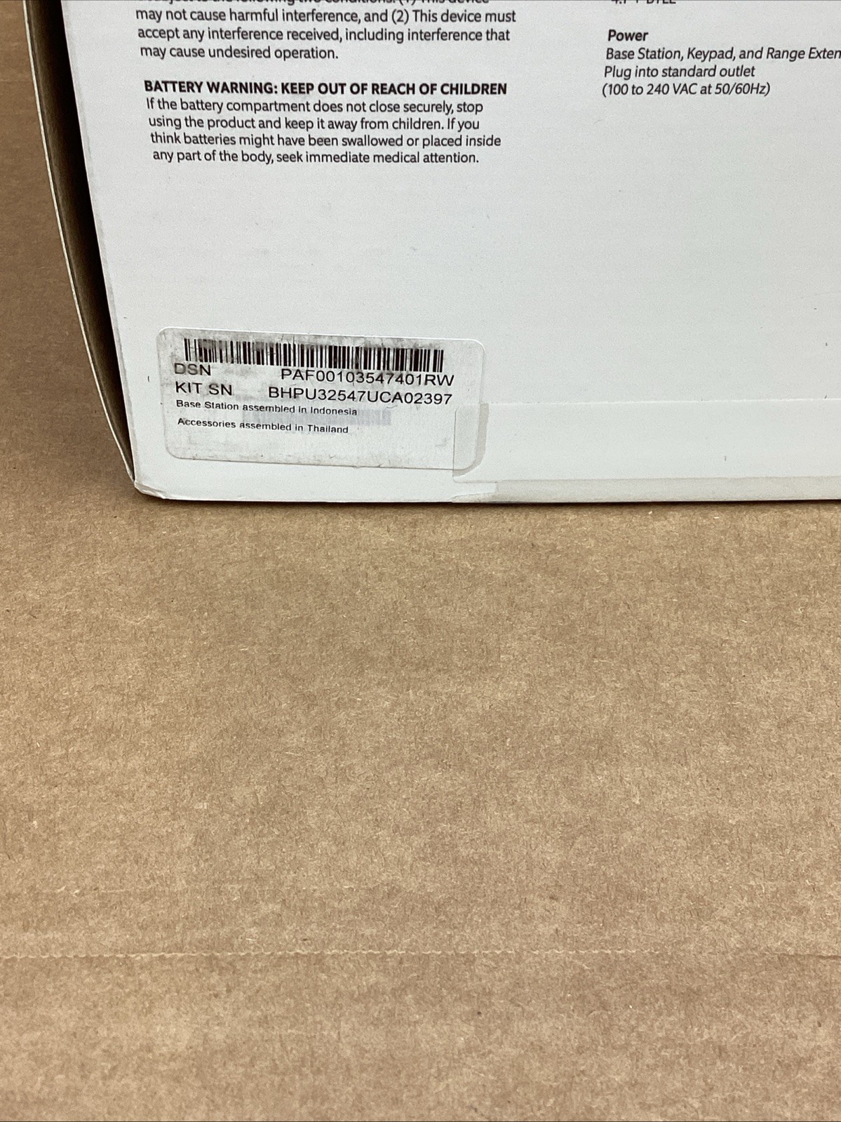 Ring Alarm 5-Piece Home Security Kit White – New In Box