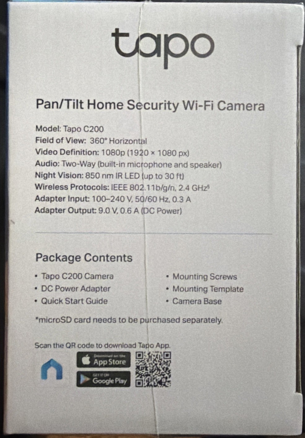 TP-Link Tapo Pan/Tilt Security Camera for Baby Monitor, Pet Camera w/ Motion Det
