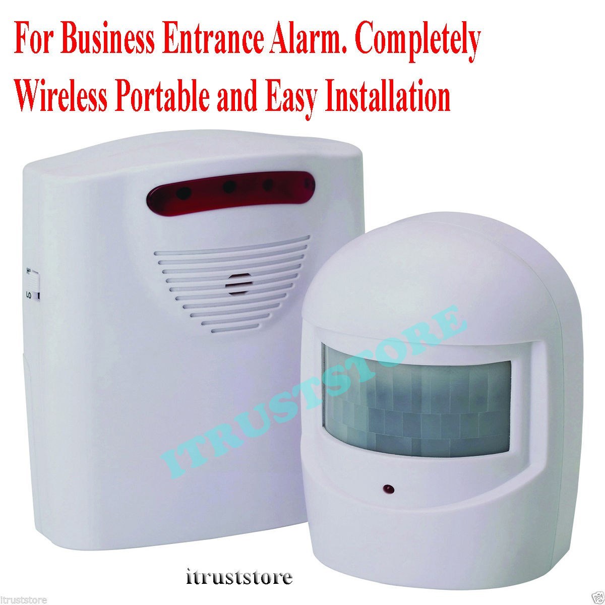 WIRELESS MOTION SENSOR STORE RETAIL OFFICE BUSINESS ENTRY DOOR ALERT ALARM BELL