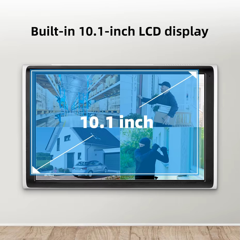H.265 10.1inch LCD Screen 8CH Wireless NVR Security Outdoor Camera WIFI System K
