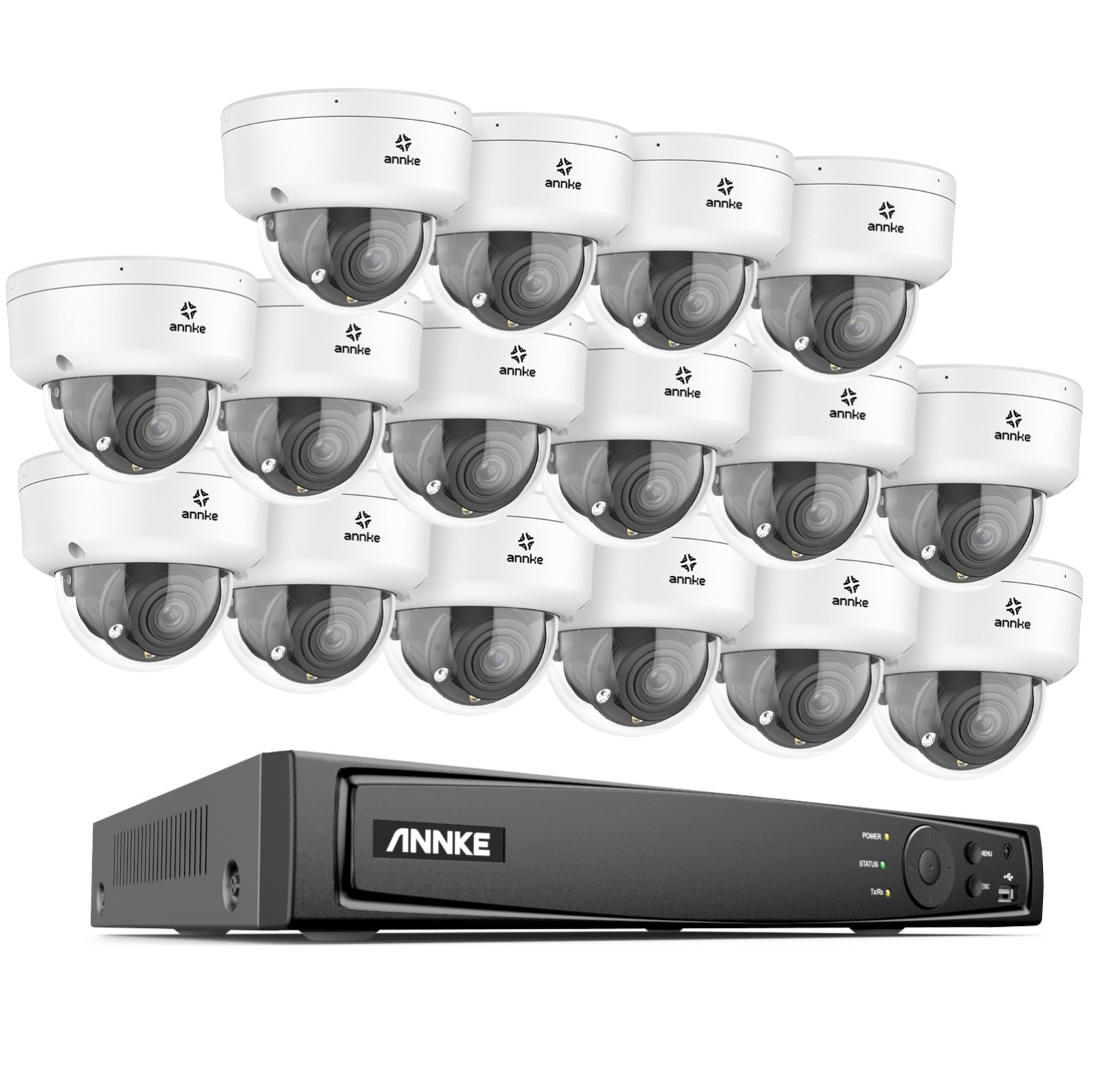 ANNKE 12MP 16CH NVR 4K Color POE Security Camera System 4x Zoom Audio Recording