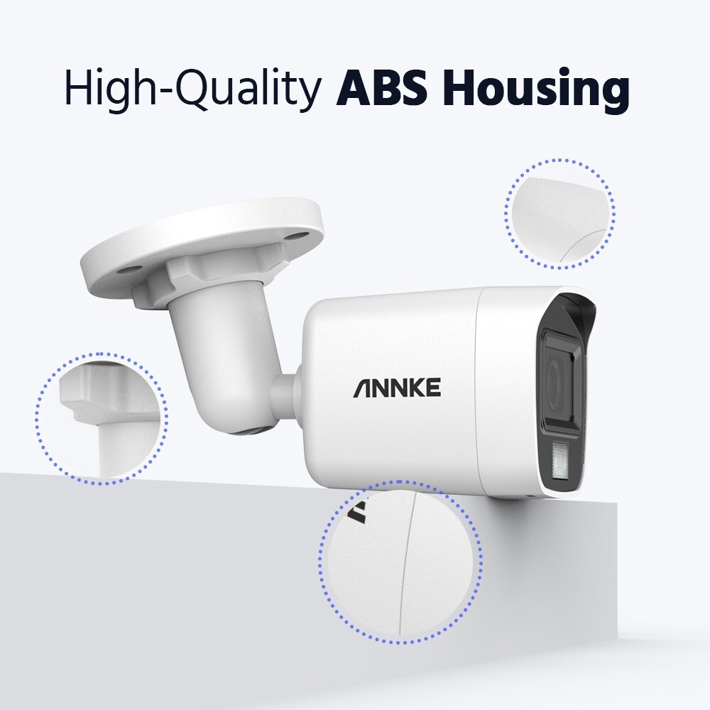 ANNKE 5MP TVI Security Camera Color Night Vision Audio Recording Outdoor CCTV