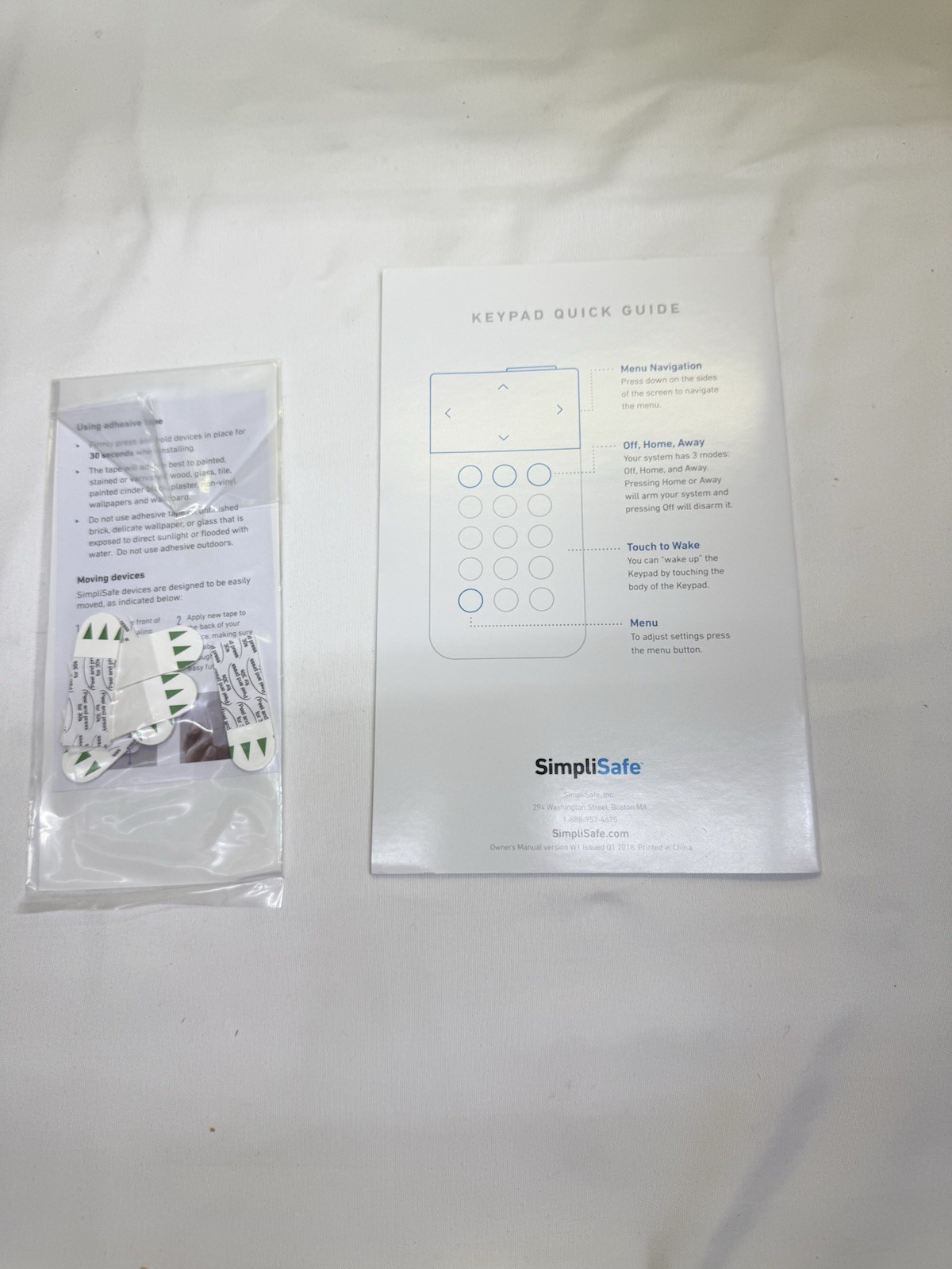 SimpliSafe Security System 8 Piece Camera Sensors Keypad Motion Yard Sign