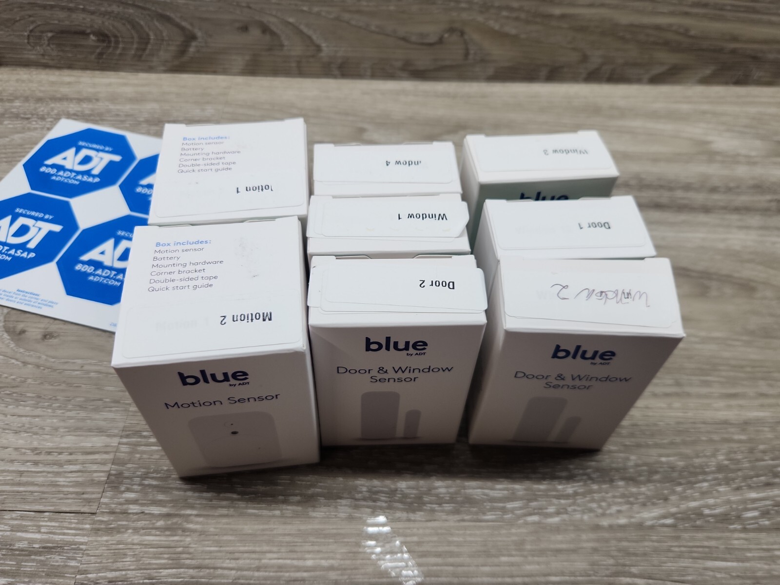 12 Pcs. Blue By ADT Smart Home Full Security System With Outdoor Camera-OPEN BOX