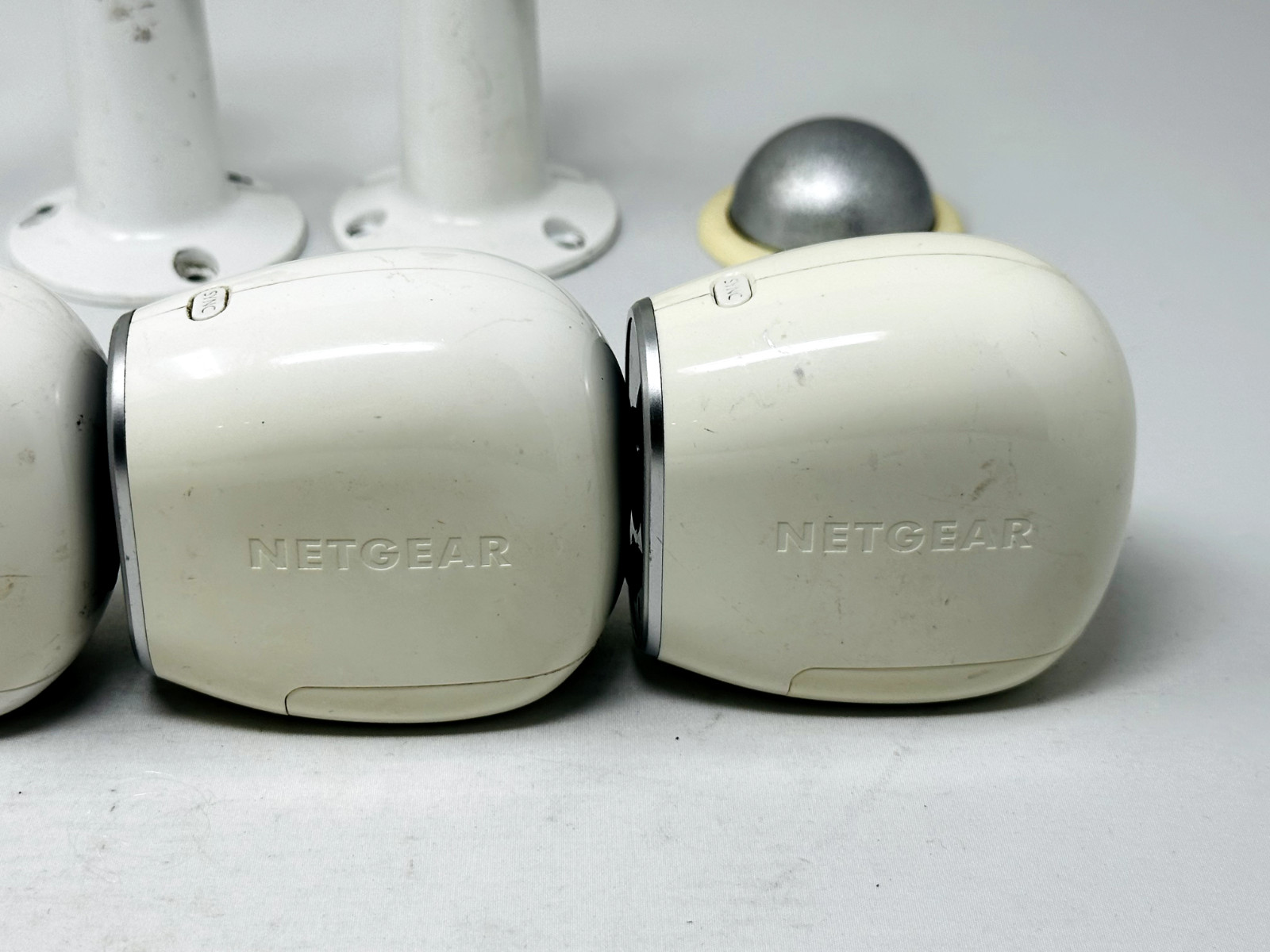 4 Netgear Arlo VMC3030 Wireless Security Camera ONLY (No Battery) w/ Mounts