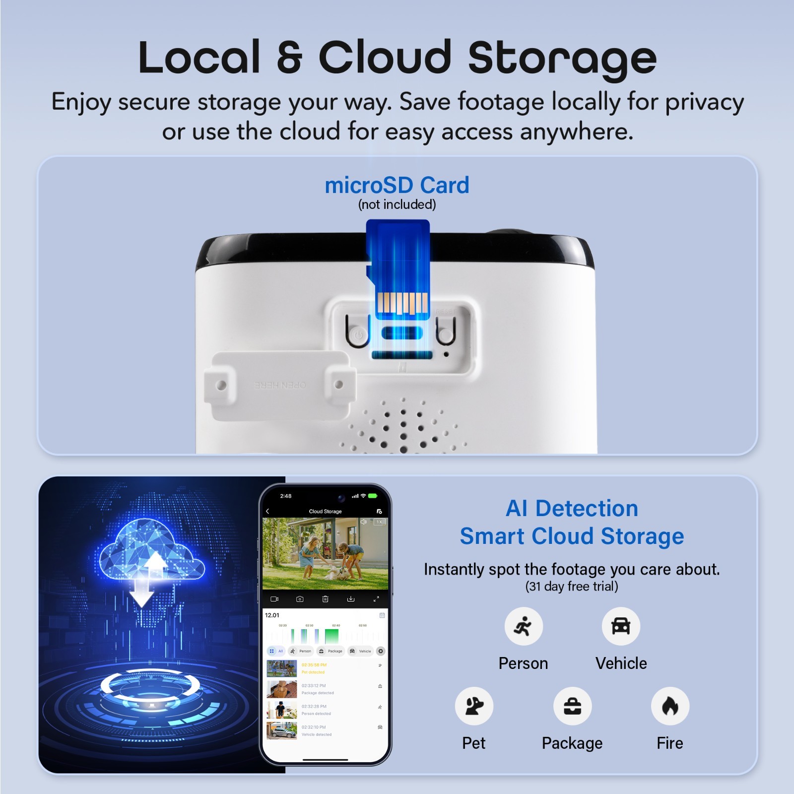 Geeni Falcon Solar Wireless Security Camera 5MP 2K+ Color Night Vision WiFi