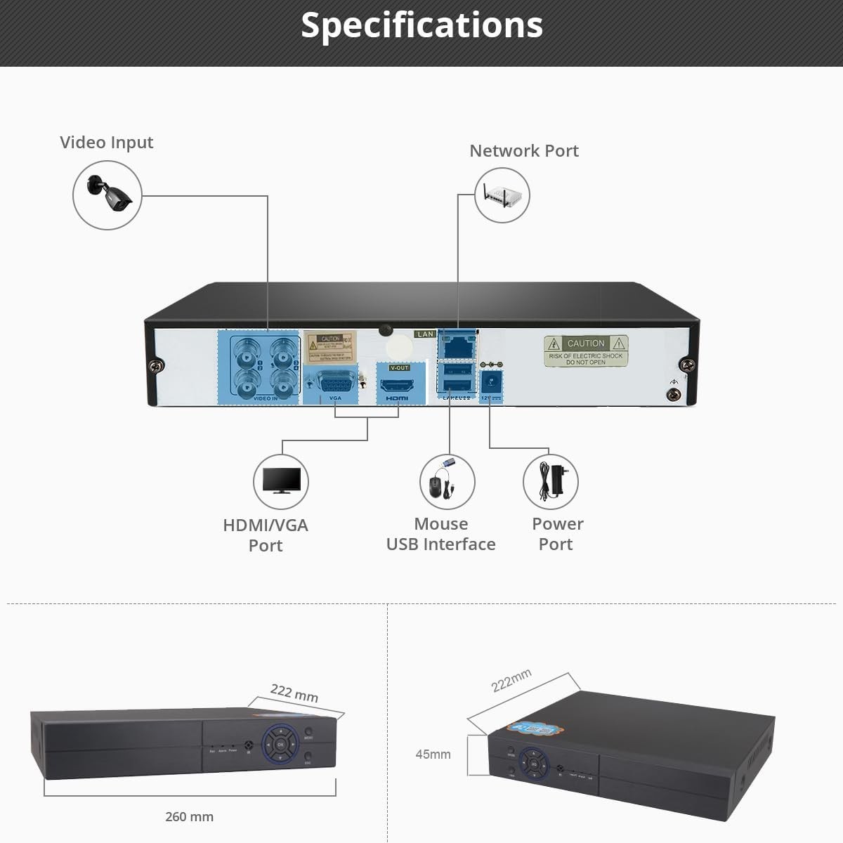 Advanced 16CH Hybrid DVR/NVR with Remote Access & Intelligent Detection Features