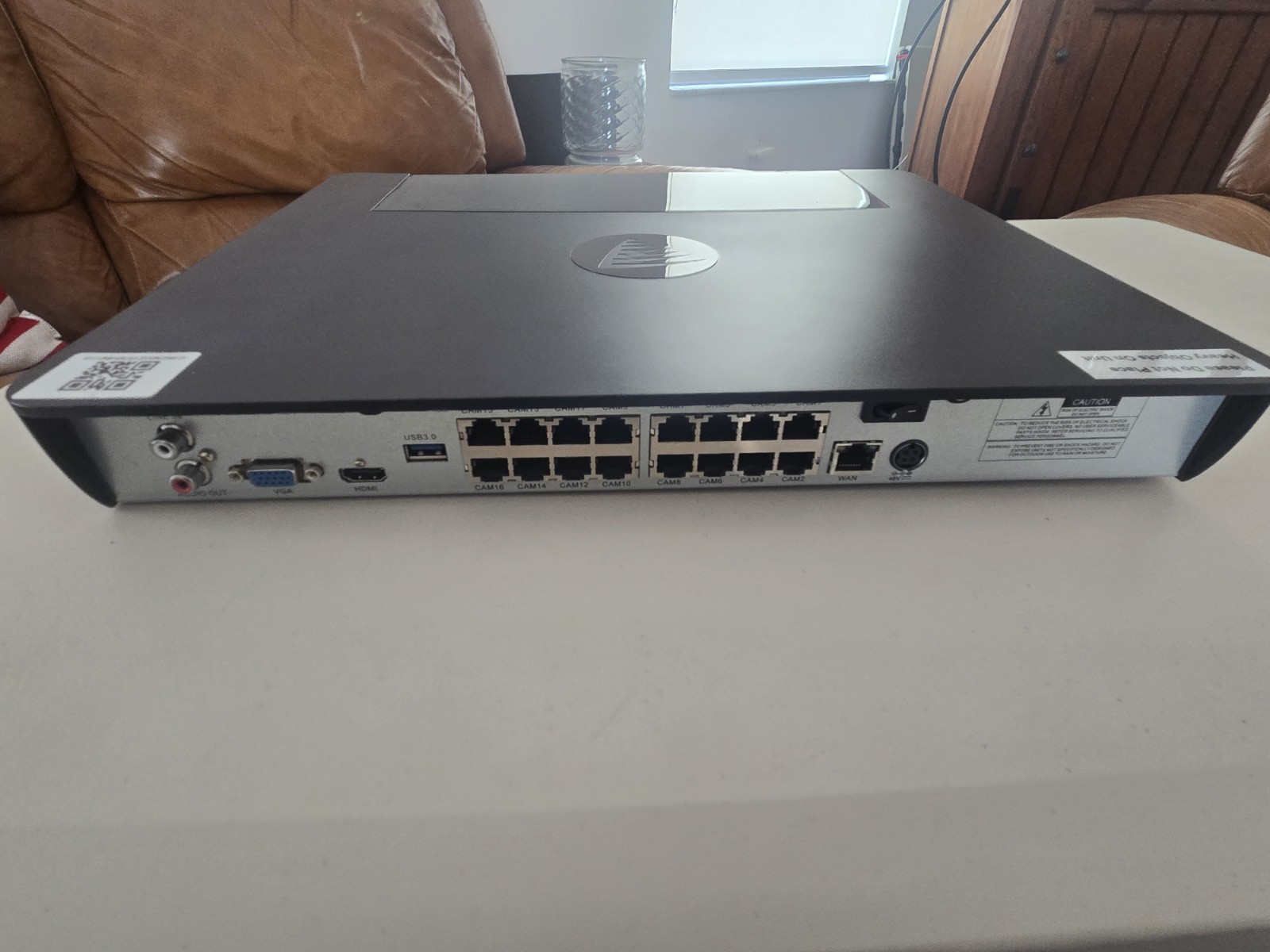 Swann 16 Ch NVR 4K Ultra HD NVR16-8580RN For Parts powers on but no video