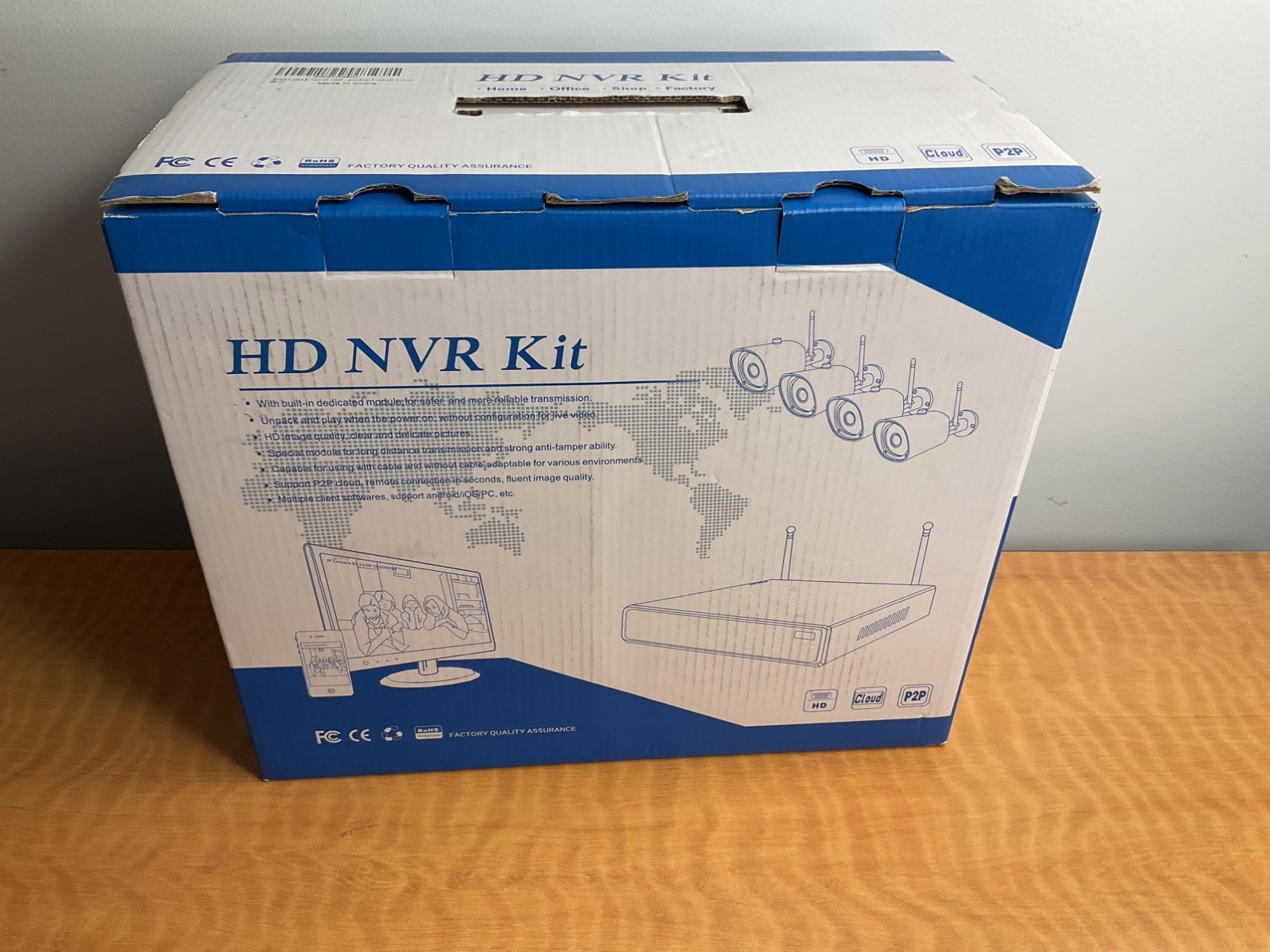 HD NVR KIT 124-21006845 4CH WIRELESS NVR KIT 4 SECURITY CAMERAS KIT