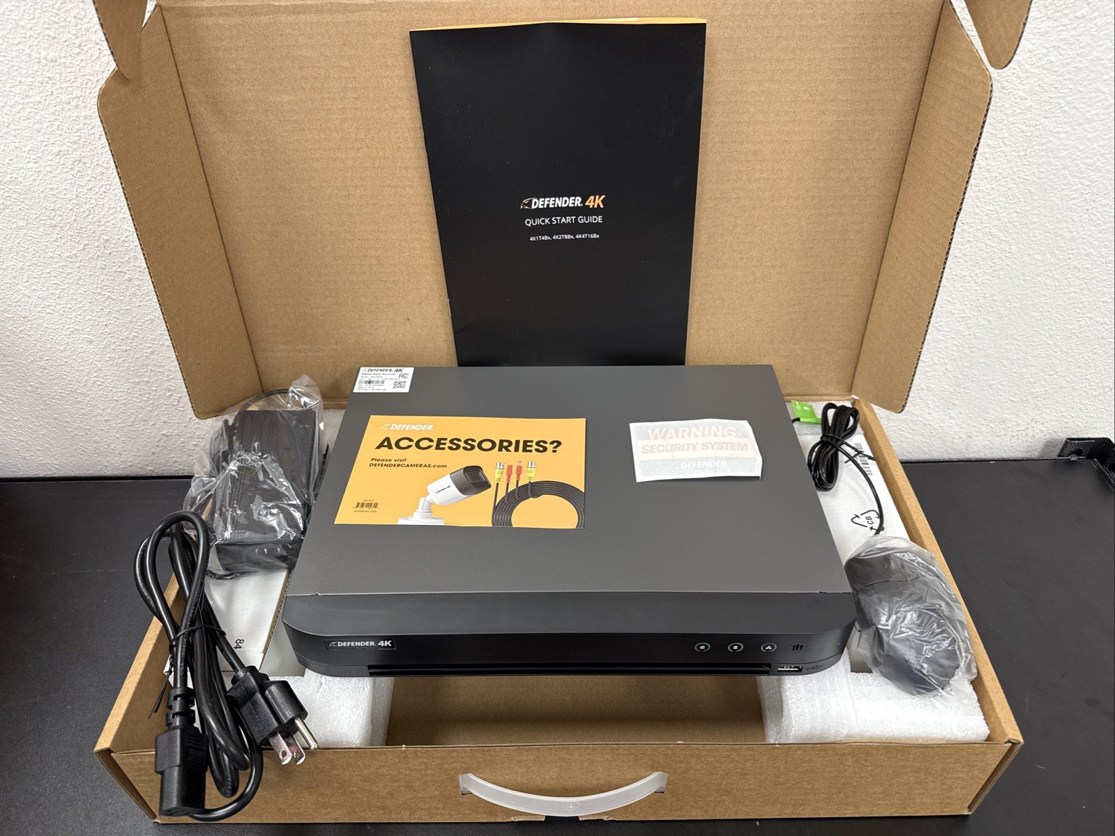 Defender 4K 4K2T8B8 2 TB DVR With 8-Camera Wired Security System