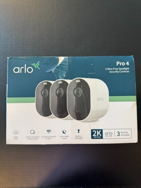 Arlo VMC4350P-100NAS White Wireless Security Camera – 3 Camera Bundle