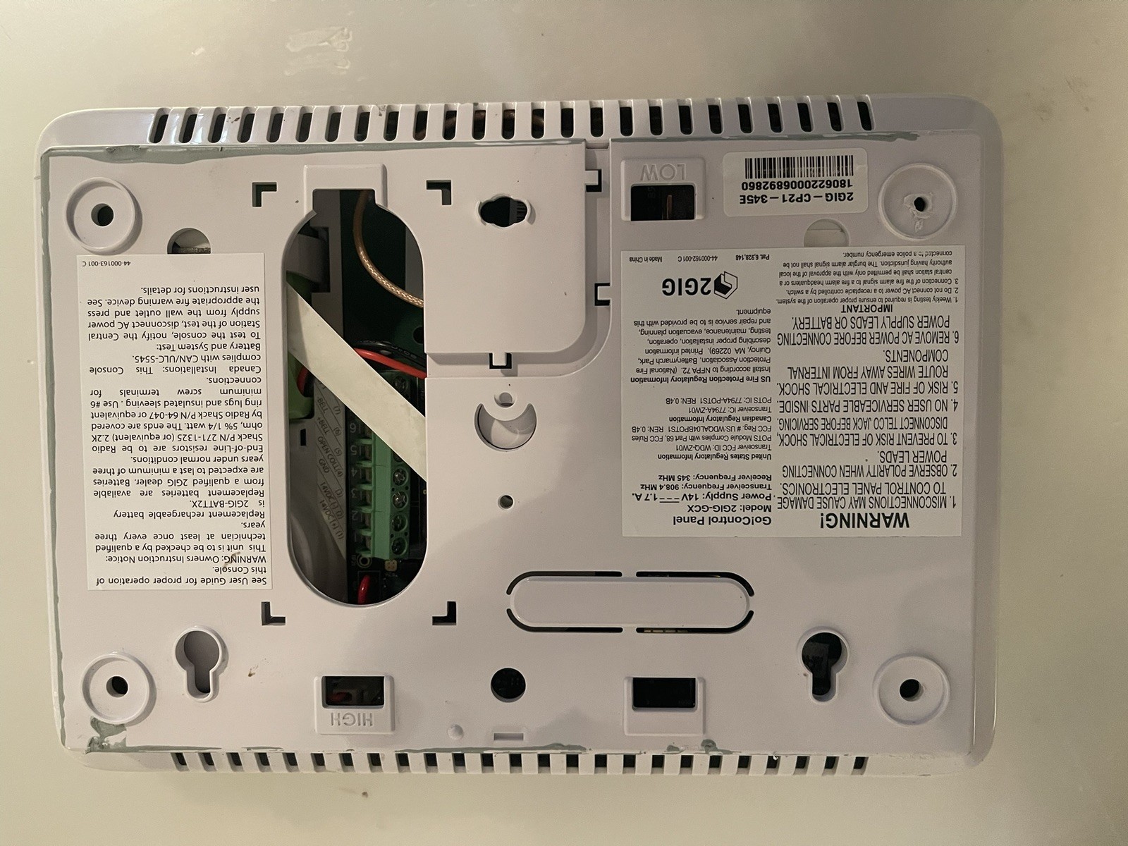 Security System Go Control Panel Model 2GIG-GCX