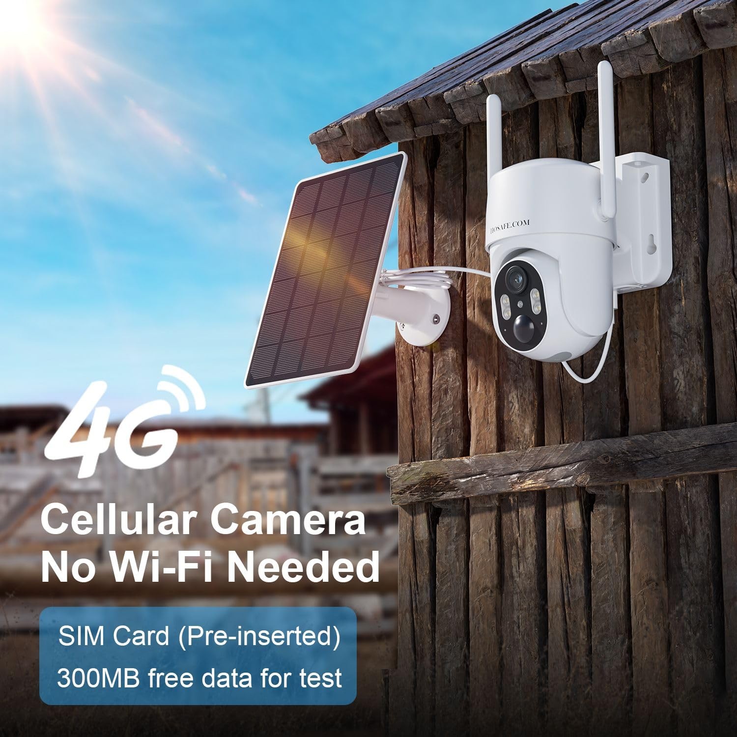 No WIFI Security Camera Internet Needed, Free Cloud Storage, 4G LTE…