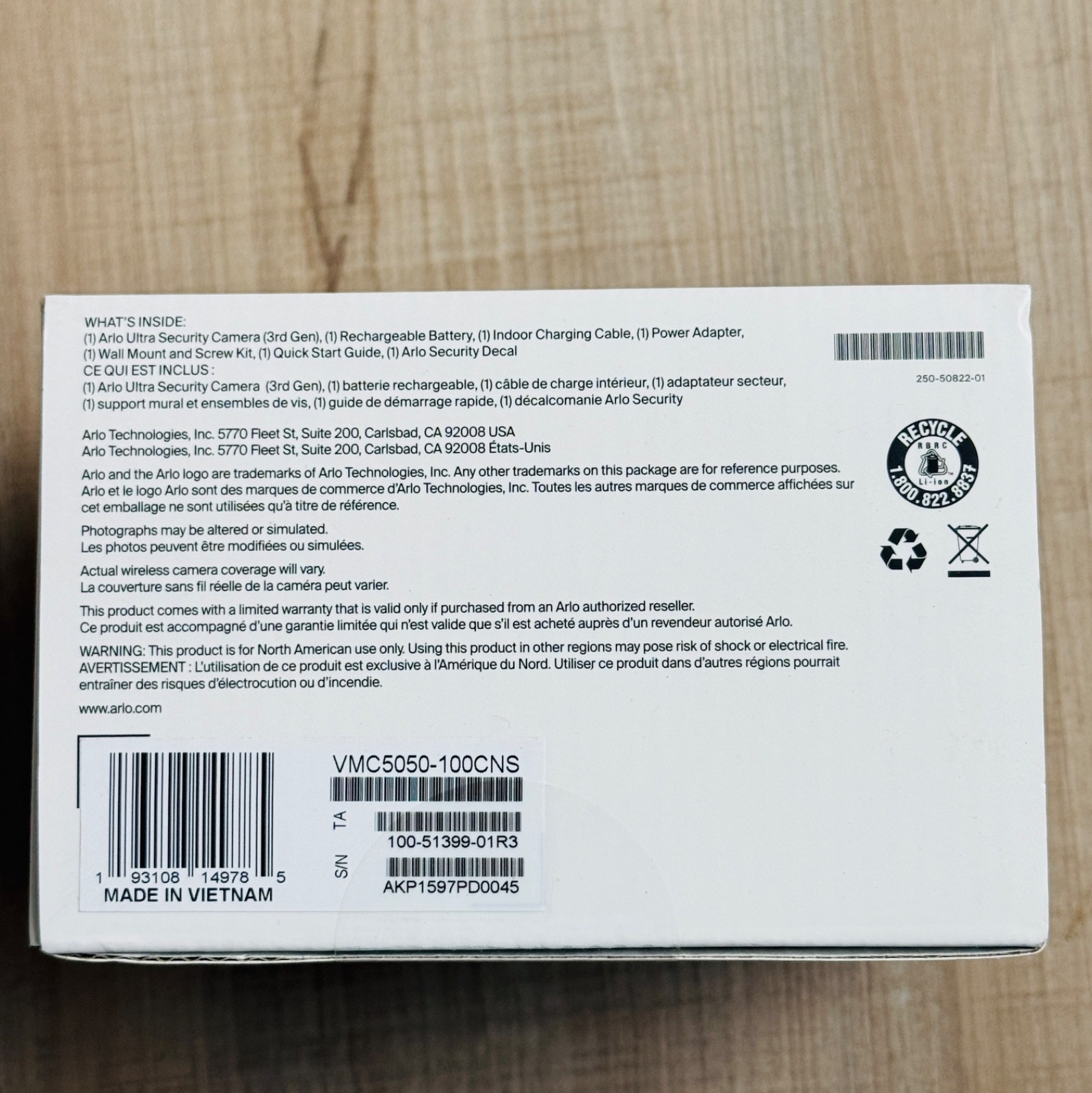 Arlo Ultra 4K 3rd Gen Single Add On Security Camera Battery Powered Brand New