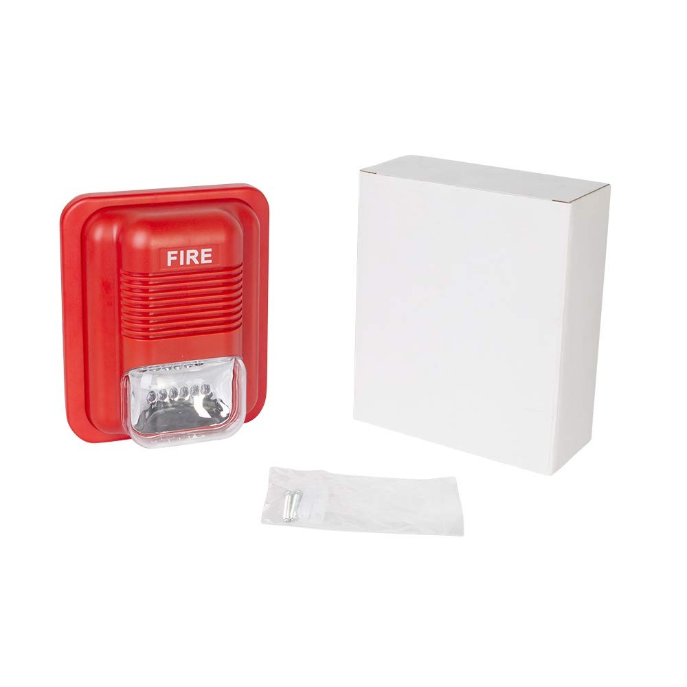 Fire Alarm Siren Security Horn Buzzer DC12V-24V Sound and Light Fire Warning …