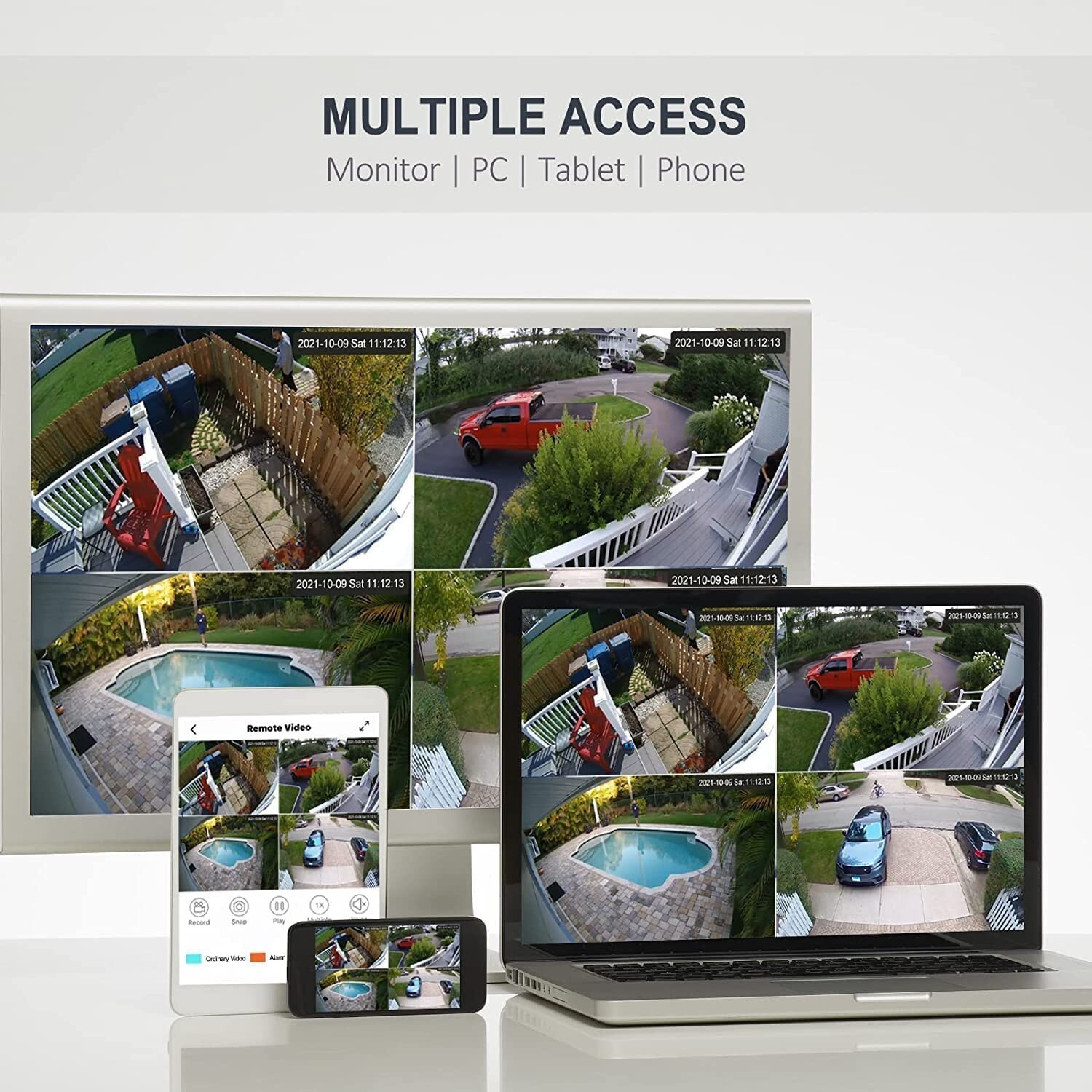 5MP HD CCTV System 4CH DVR Outdoor Home Surveillance Security Camera with 1TB