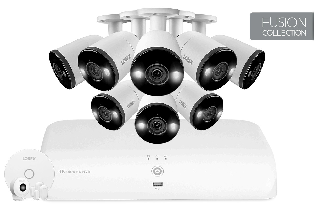 Lorex 4K Smart Deterrence NVR Security System with Fusion, Sensors
