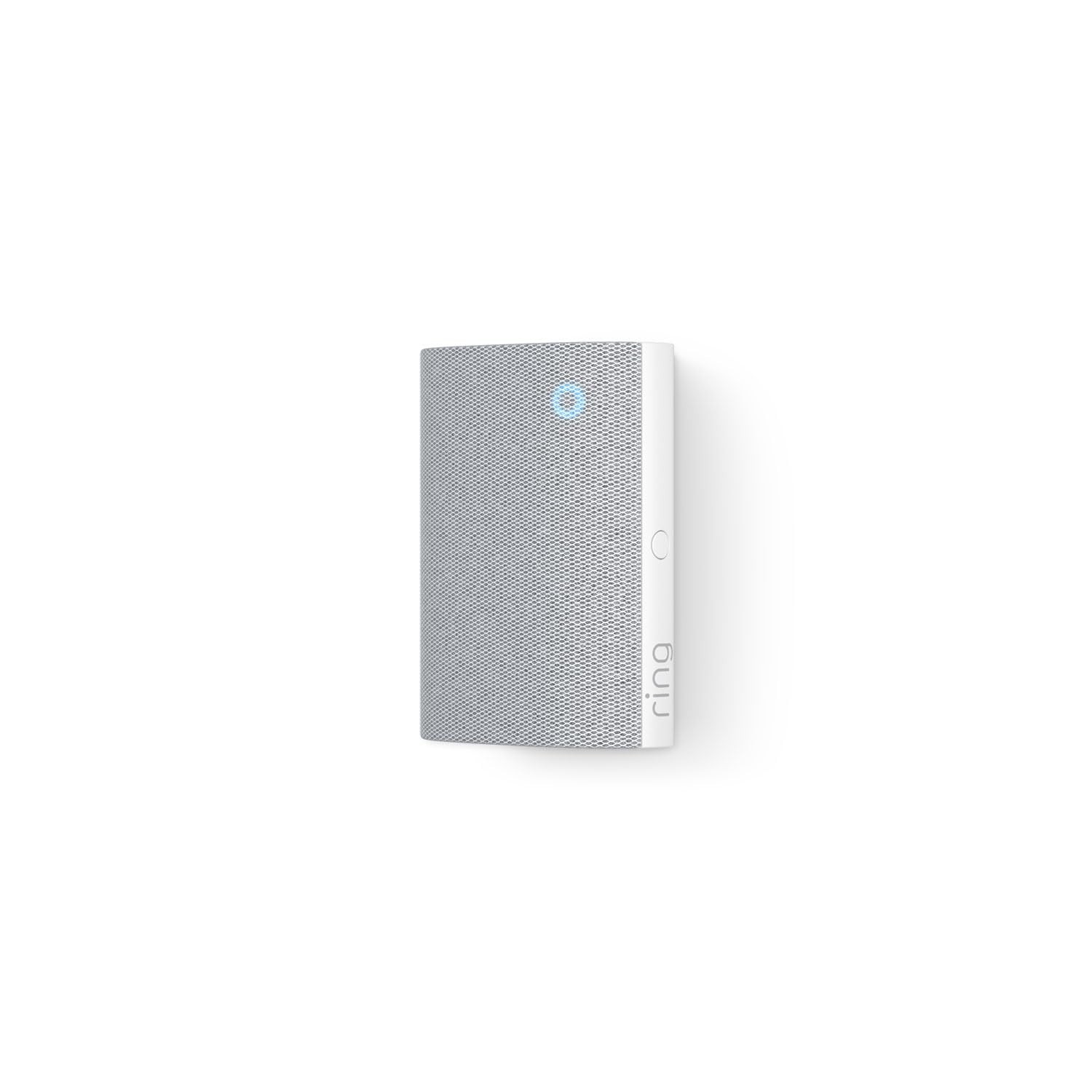 Ring Battery Doorbell Satin Nickel Smart Wi-Fi Video with Outdoor Cam Plus White