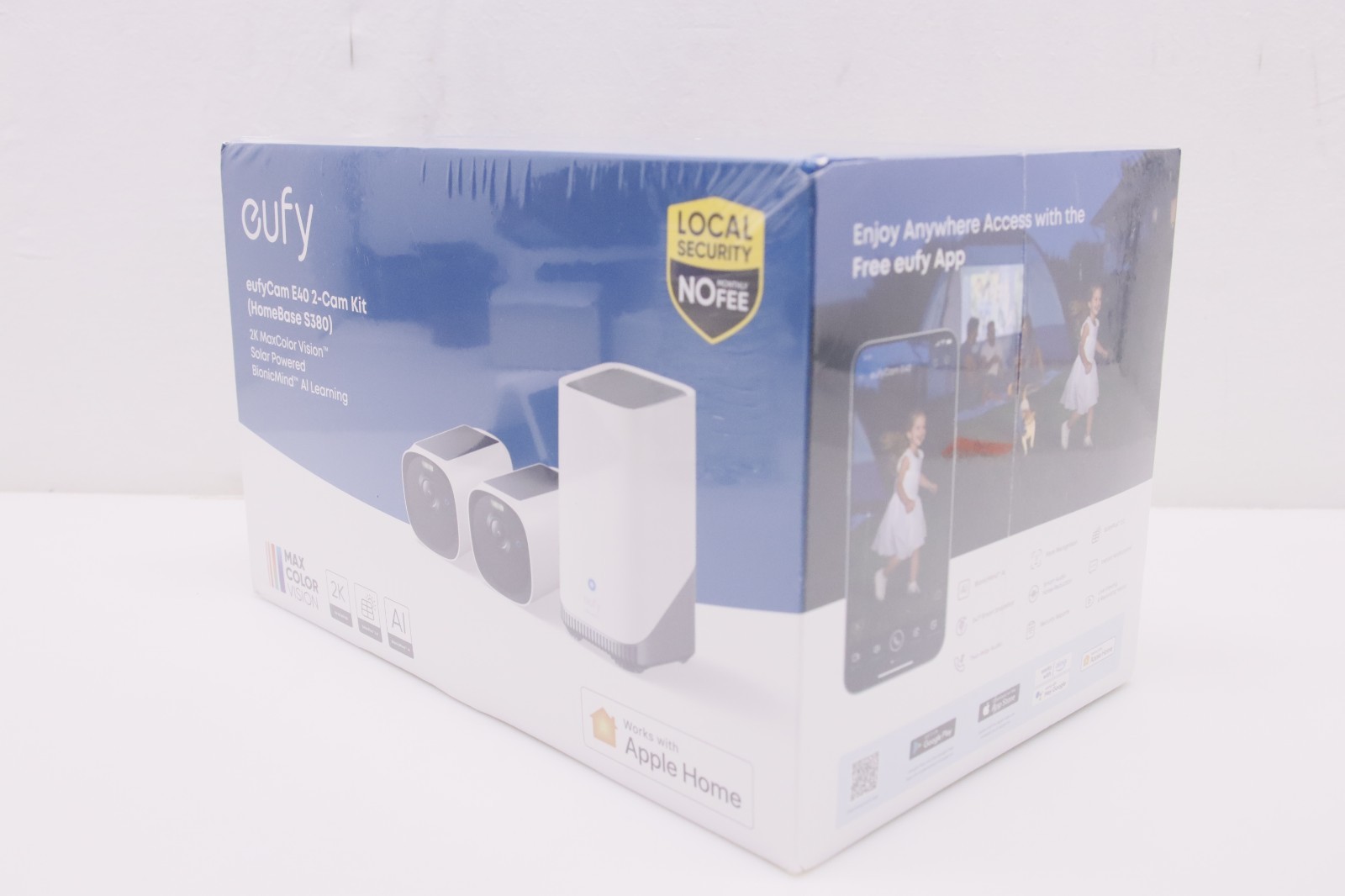 eufy – eufyCam E40 2-Cam Kit (HomeBase S380) Outdoor Wireless Solar Security New