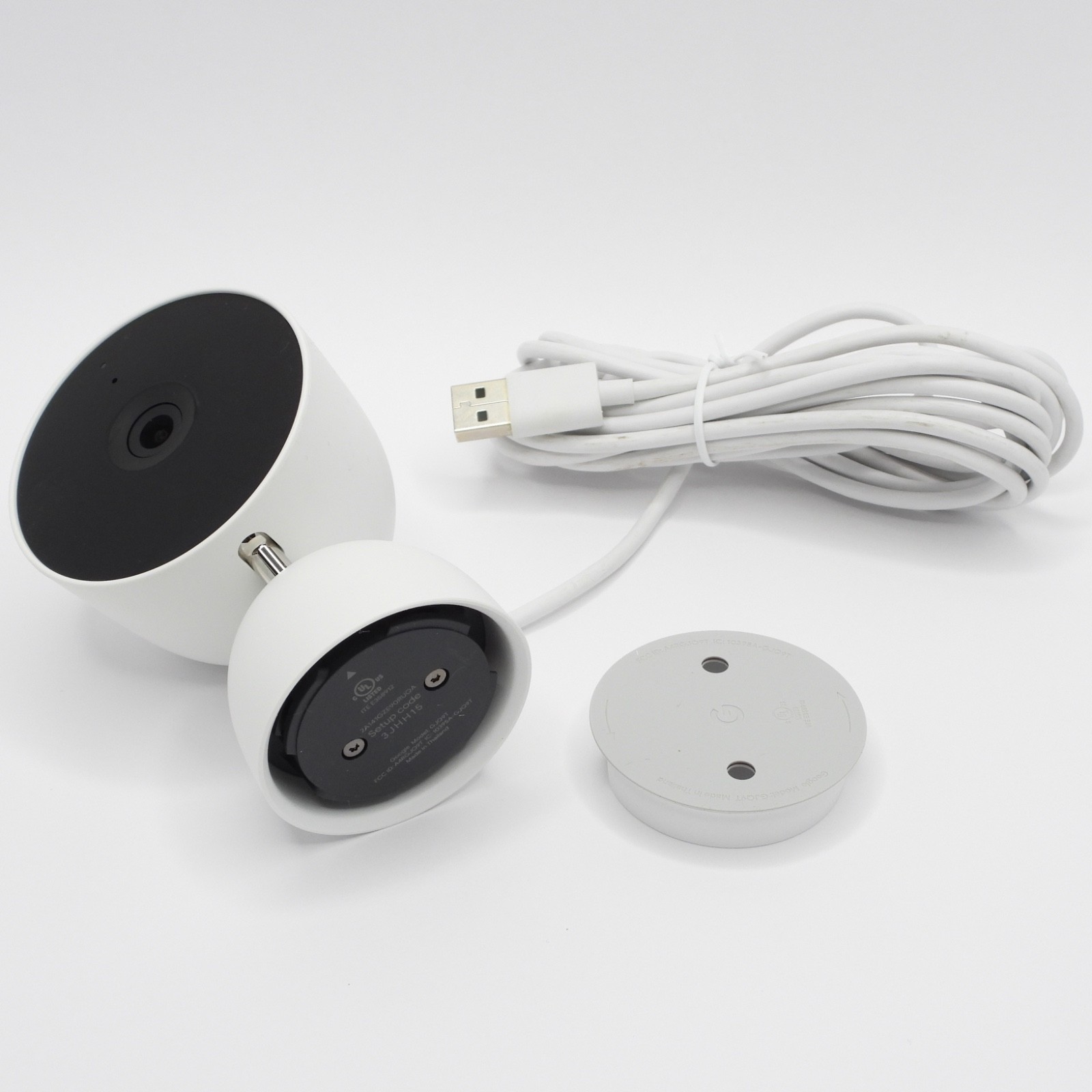 Google Nest Security Cam Indoor 1080p Wired 2nd Generation (White Snow) GJQ9T