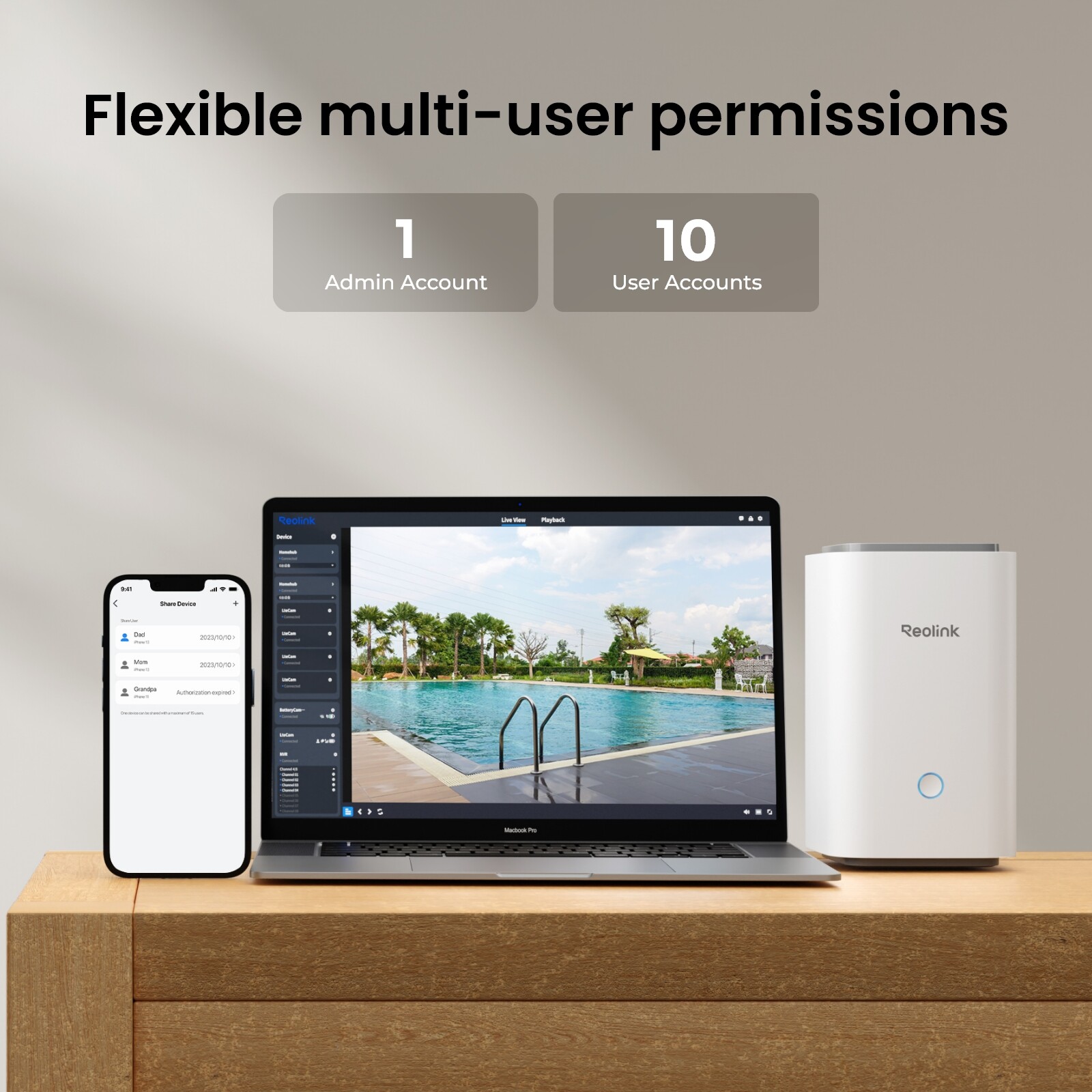 Reolink WiFi Security Center Local Storage DIY Home Hub Security Camera System