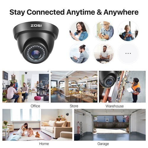 ZOSI 5mp Lite 8CH DVR 1080p Security Camera System Outdoor H.265+ Home CCTV Kit