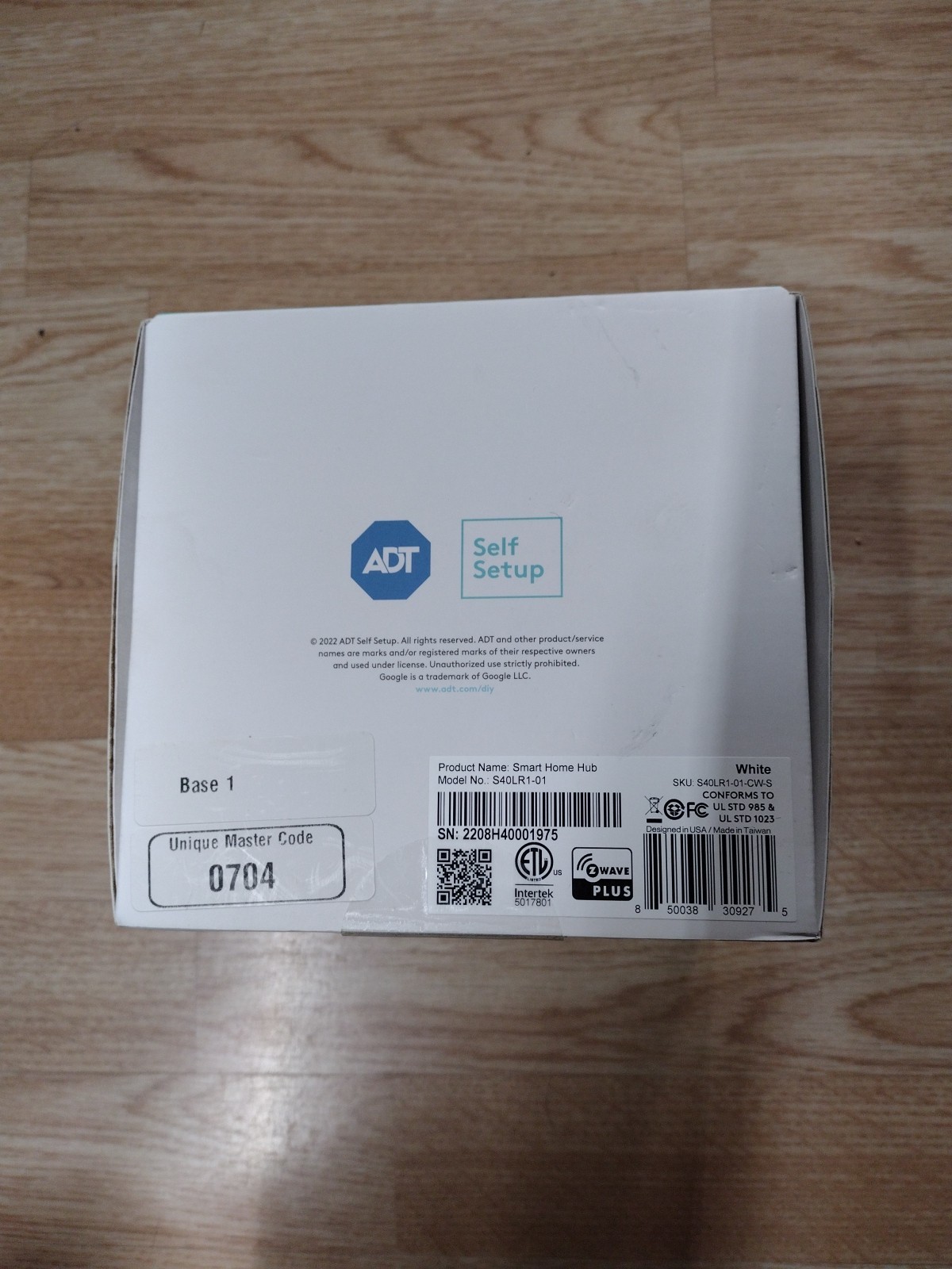 ADT Self Setup Smart Home Hub – White (S40LR1-01) New In Box NOS