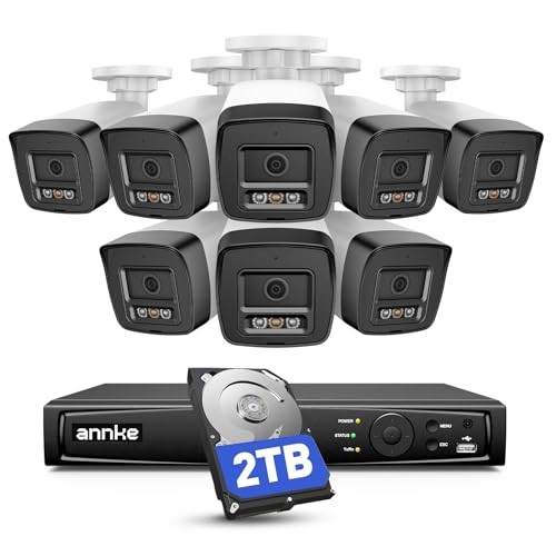 5MP Security Camera System Two-Way Audio, 16CH NVR with AI Motion White