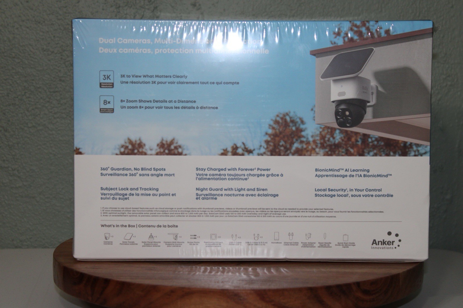 eufy SoloCam S340 2-Cam Kit w/ HomeBase S380 Wireless Wi-Fi Solar 3K
