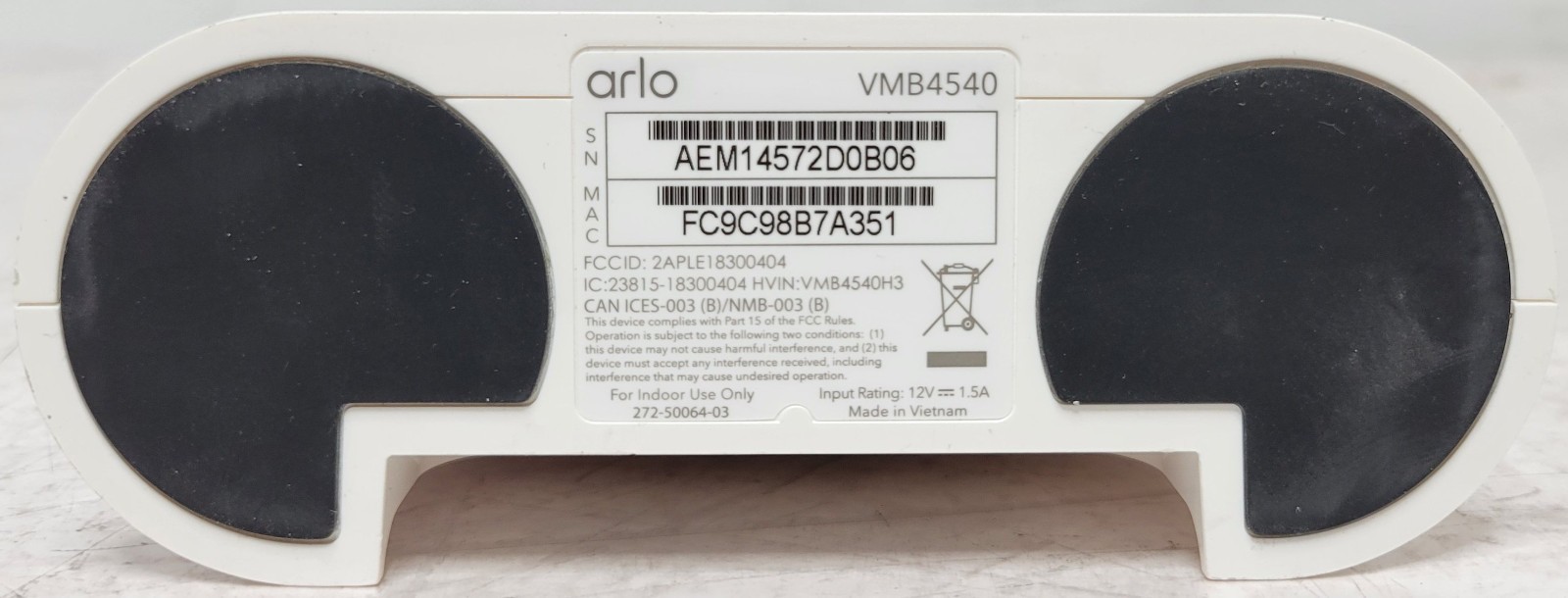 Netgear Arlo Pro Wireless Security Camera Base Station No PWR Adapter VMB4500