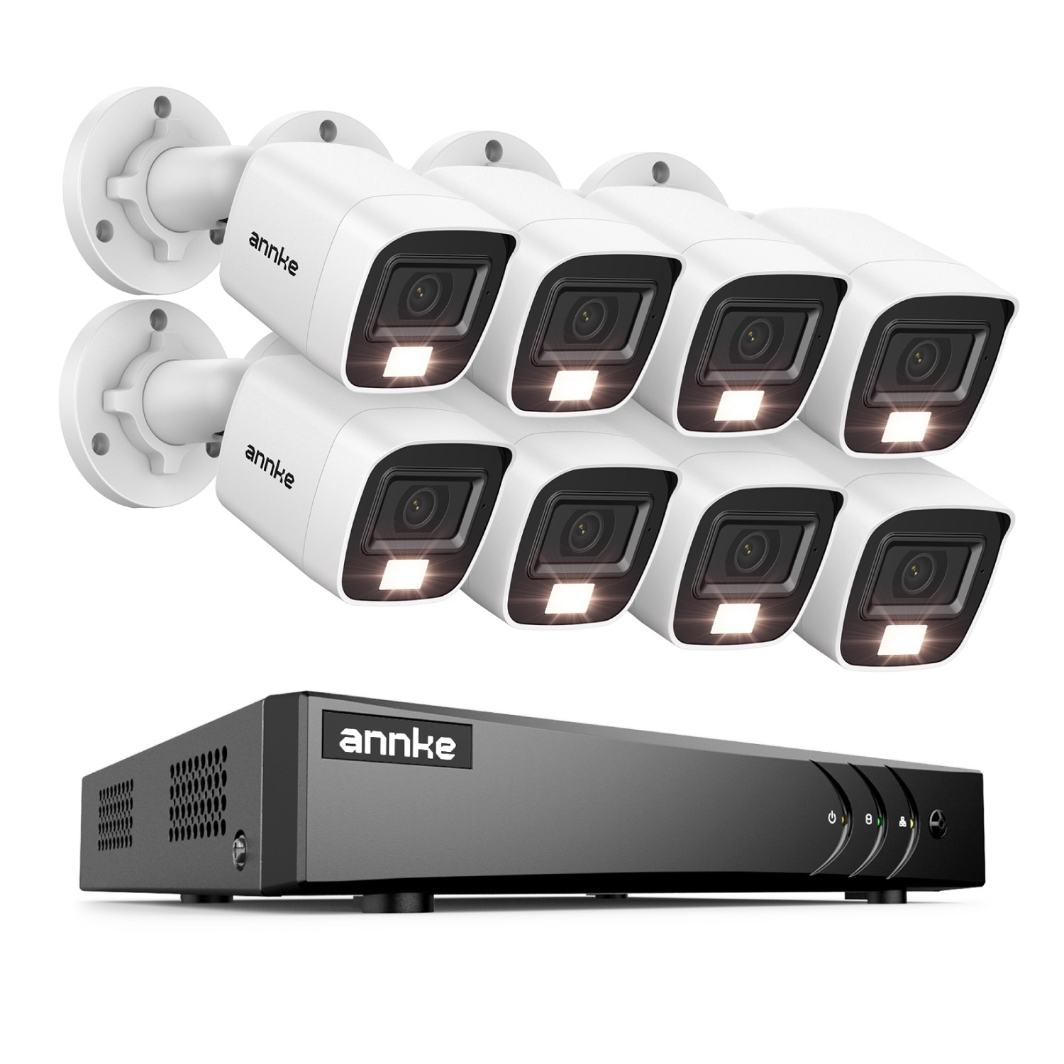 ANNKE 5MP Lite 8CH DVR 1080P Color Security Camera System Human Detection IP67