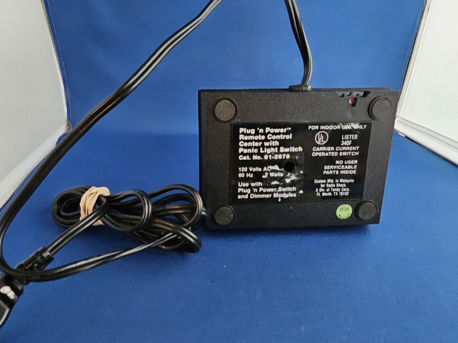 Radio Shack Plug`n Power Remote Control Center 61-2678 Panic Light Switch – used
