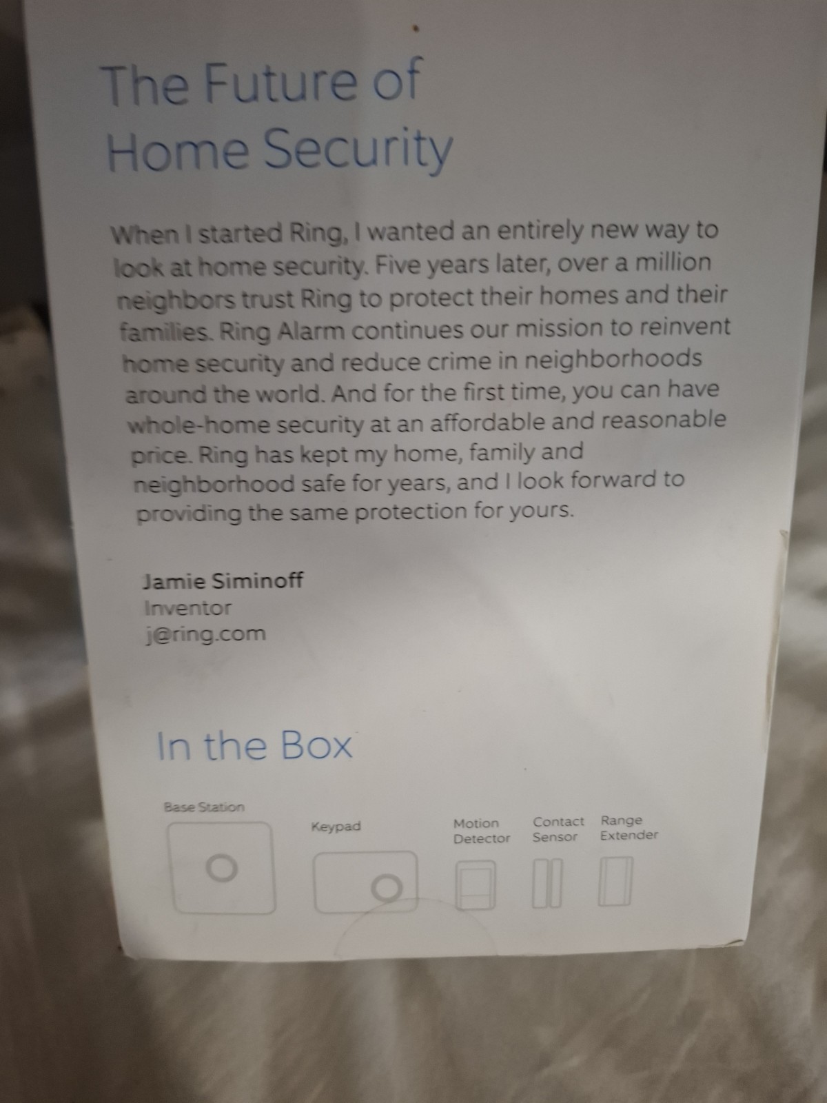 New Ring Alarm Wireless Home Security System With Contact Sensor