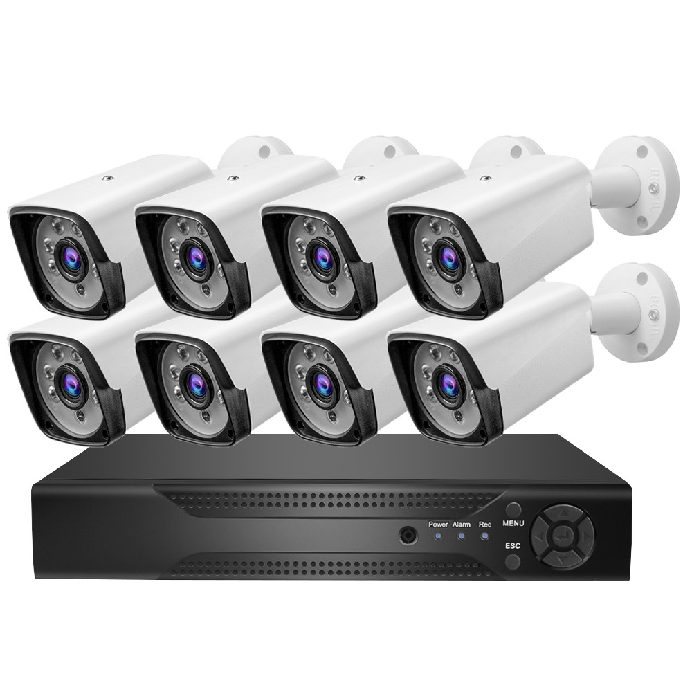 5MP Lite 8CH DVR 1080P Security Camera System Outdoor H.265+ Home CCTV Kit IP66