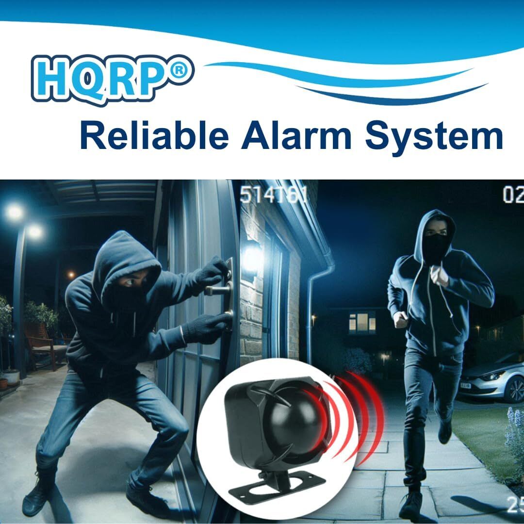 Security Alarm Siren 20W DC12/24V for Any Security 12V System 115dB with Bracket