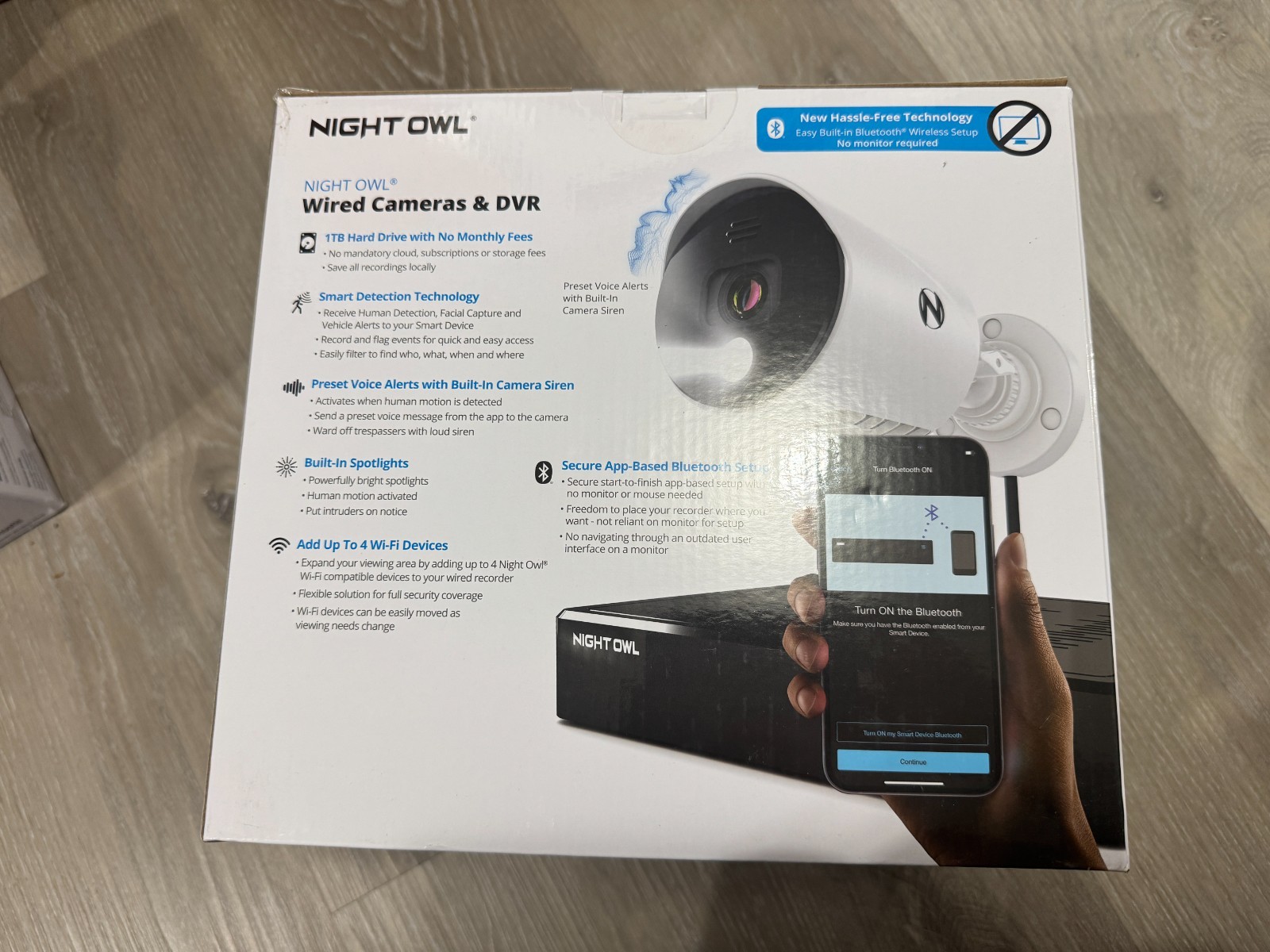 Night Owl UHD 1TB HDD 8 Channel 4K Bluetooth Camera System White WM-BTD881-4LSA