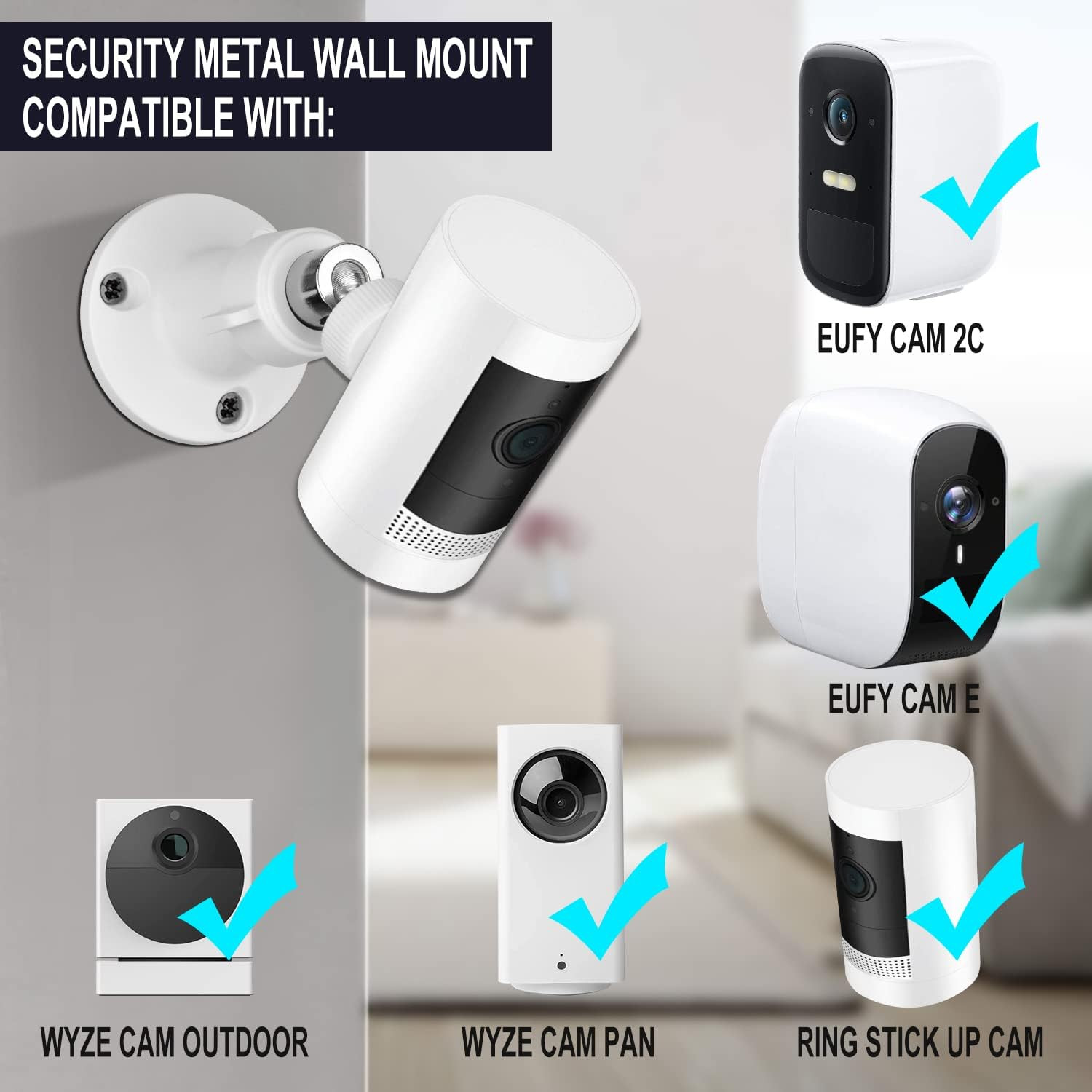 Security Wall Mount for Arlo Pro, Arlo Pro 2, Arlo Ultra, Arlo Pro 3, Arlo Go, A
