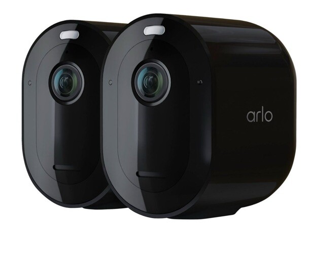 Arlo Pro 4 Spotlight Camera – 2 Pack – Wireless Security, 2K Video & HDR, Black