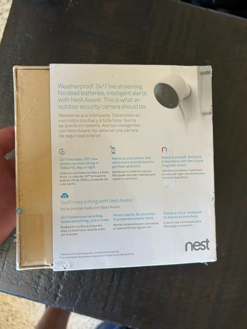 Google Nest Cam Outdoor NC2100ES–1080p HD Security Camera Works w/ Nest App NEW