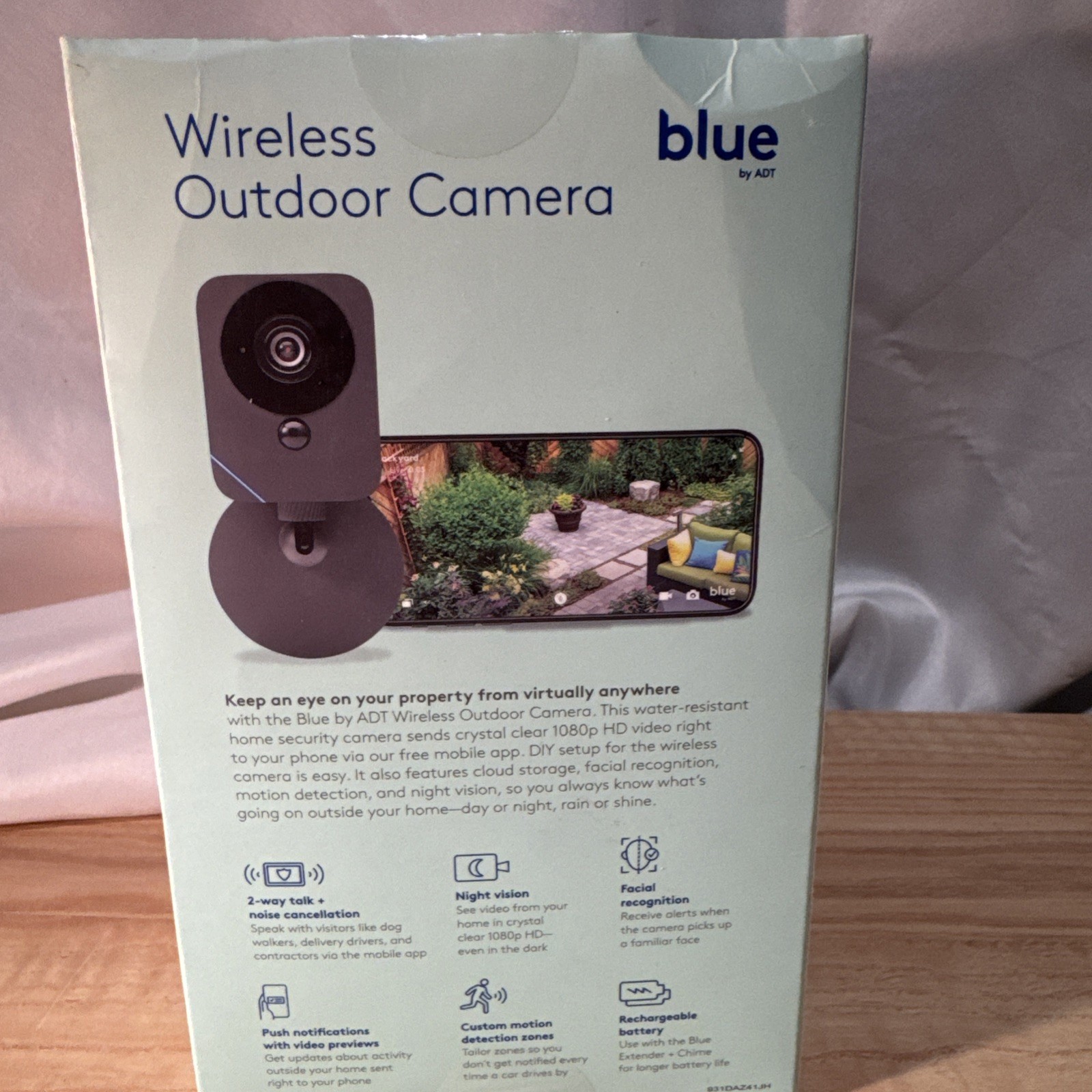 Blue By ADT Outdoor Camera, Model# SCE2R0-29-GR Graphite Open Box