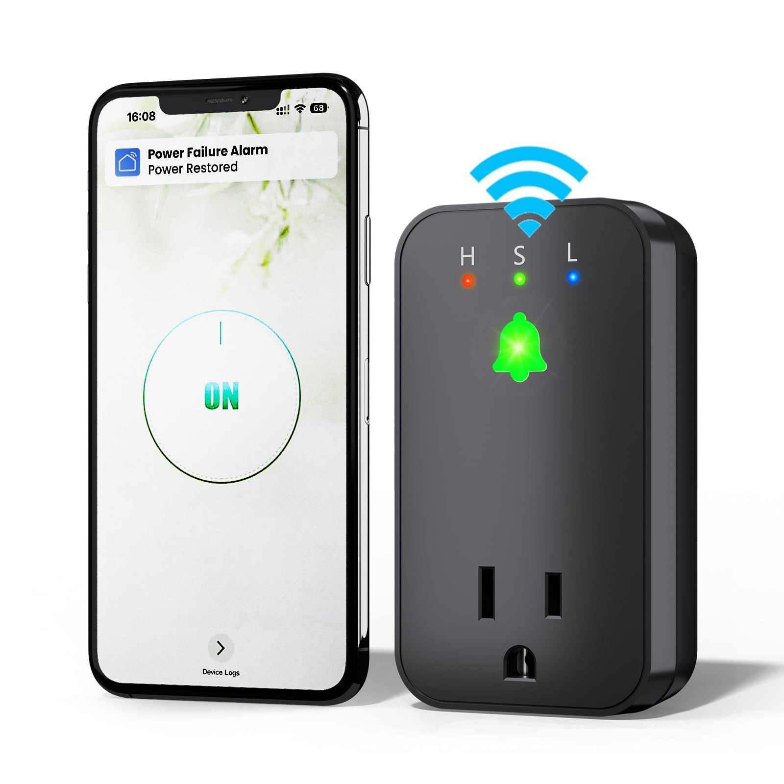 Smart WiFi Power Outage Alarm Fridge Freezer Sump Pump Alert 110dB App