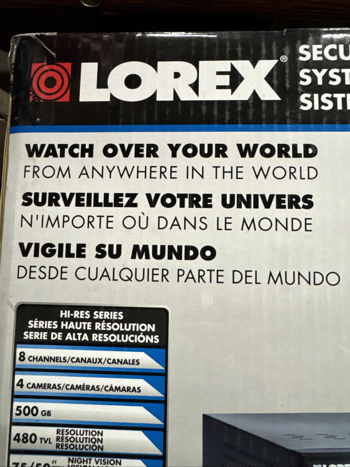 Lorex Security Camera System 8 Channel Hi-Resolution 4 Cameras 500GB offl