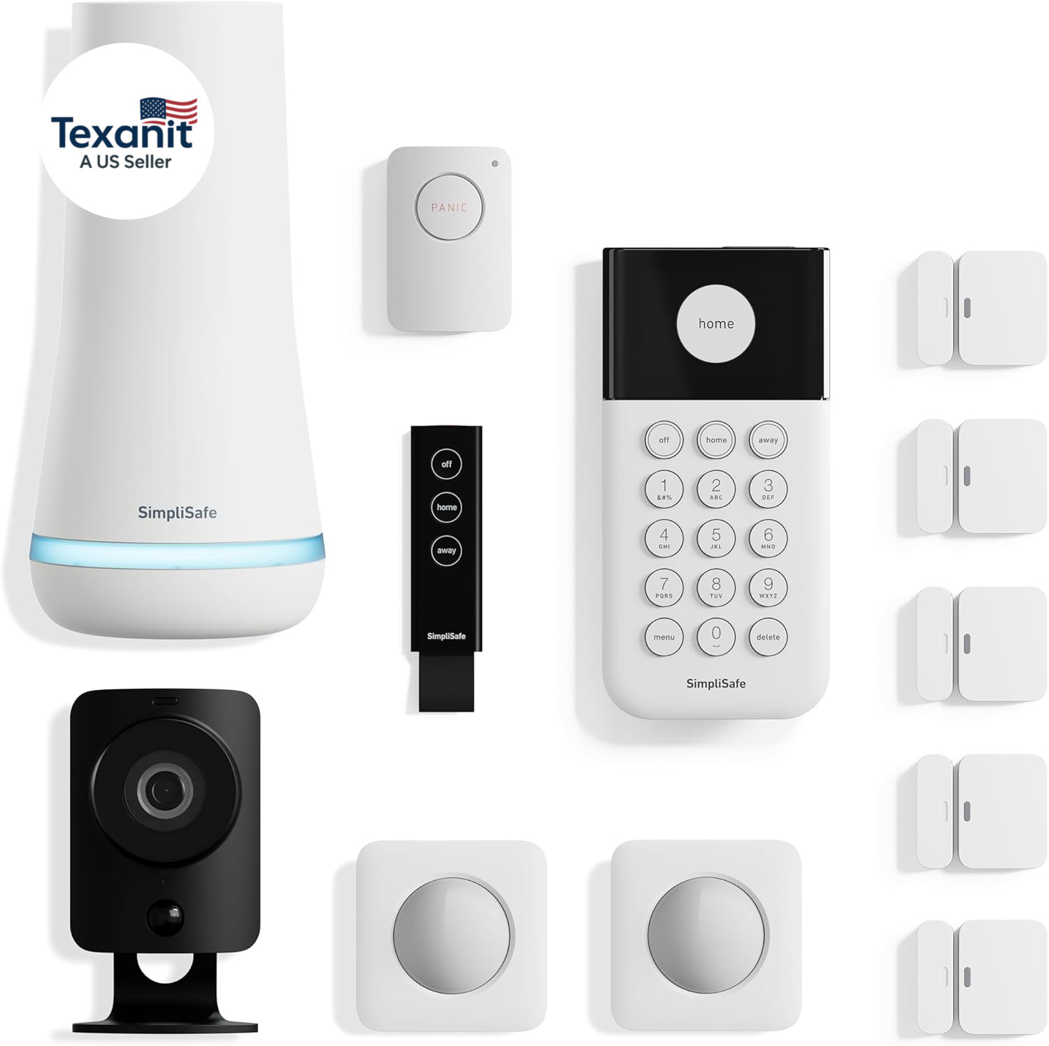 Simplisafe 12 Piece Wireless Home Security System W/Hd Camera – Optional 24/7 Pr