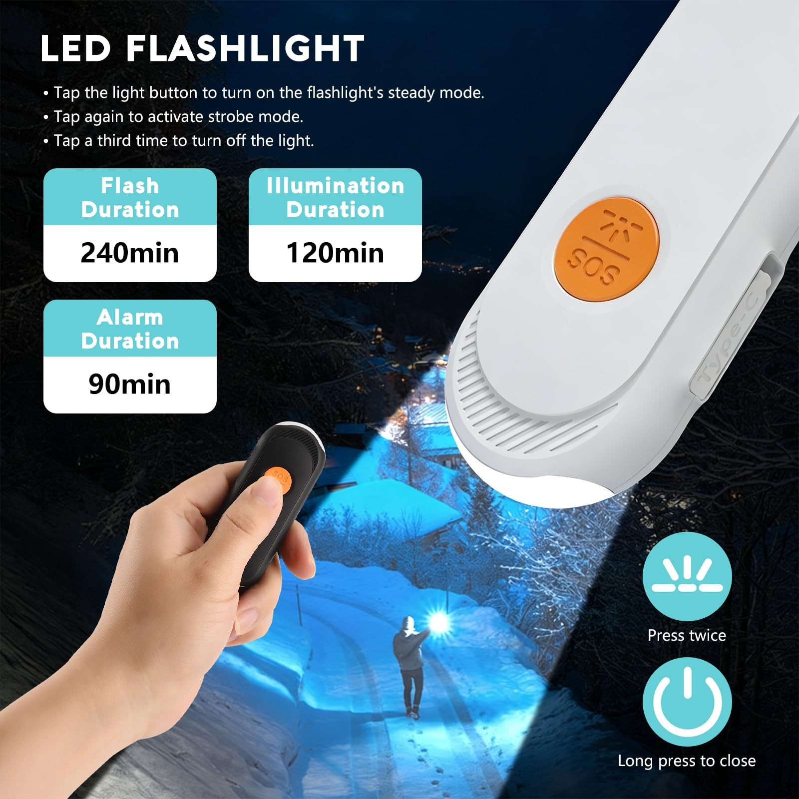Rechargeable Personal Safety Alarm for Women – 135dB Loud Alarm and Flashing …