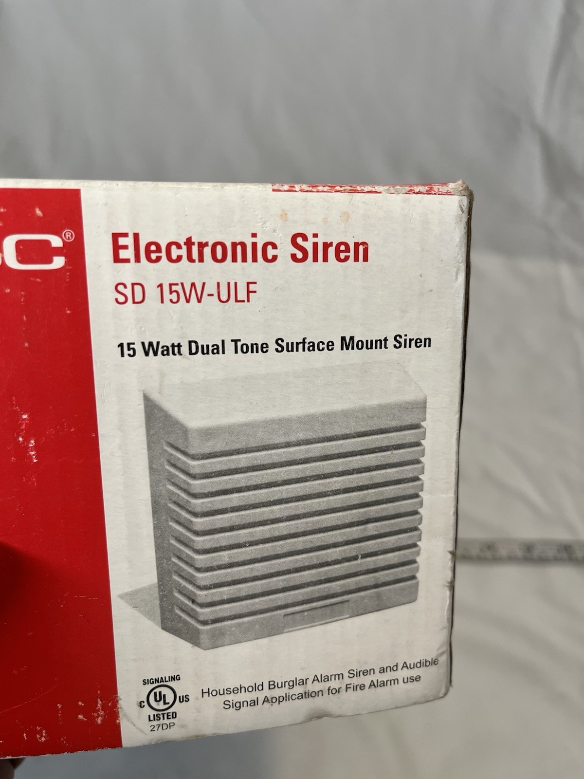 DSC Electronic Siren SD 15W-ULF Indoor New Alarm System Siren Wired Dual Tone