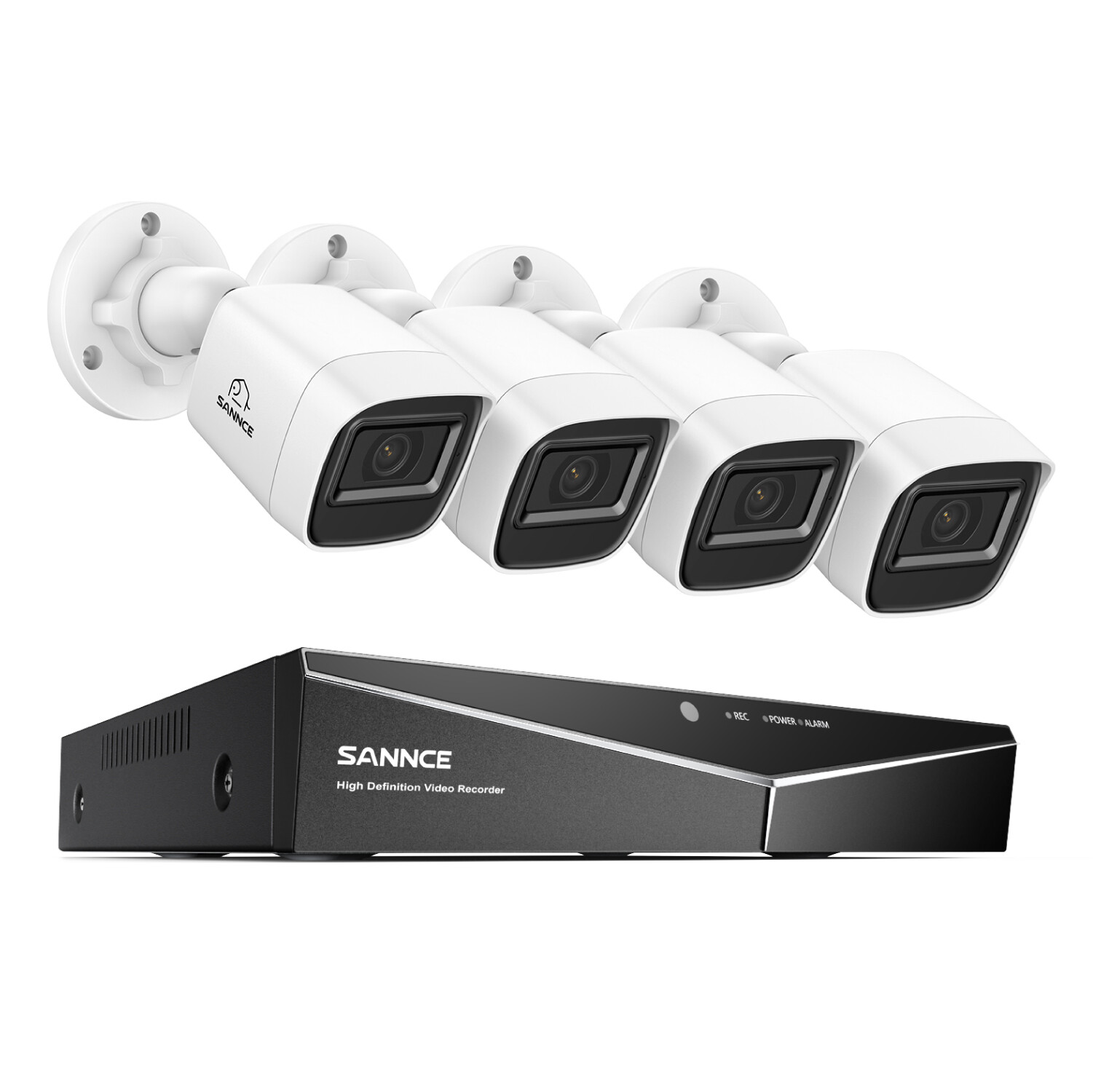 SANNCE 16CH 5in1 DVR 1080P CCTV Security Camera System AI Human Detection IP67