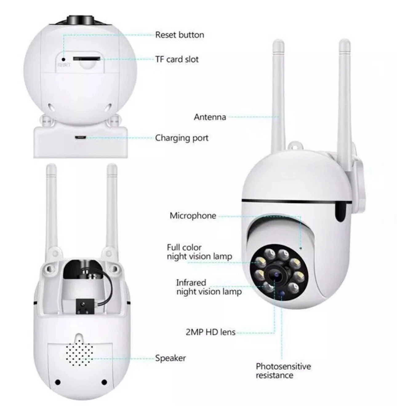 1-4Pack Wireless 5G WiFi Security Camera System Smart Outdoor Night Vision 1080P